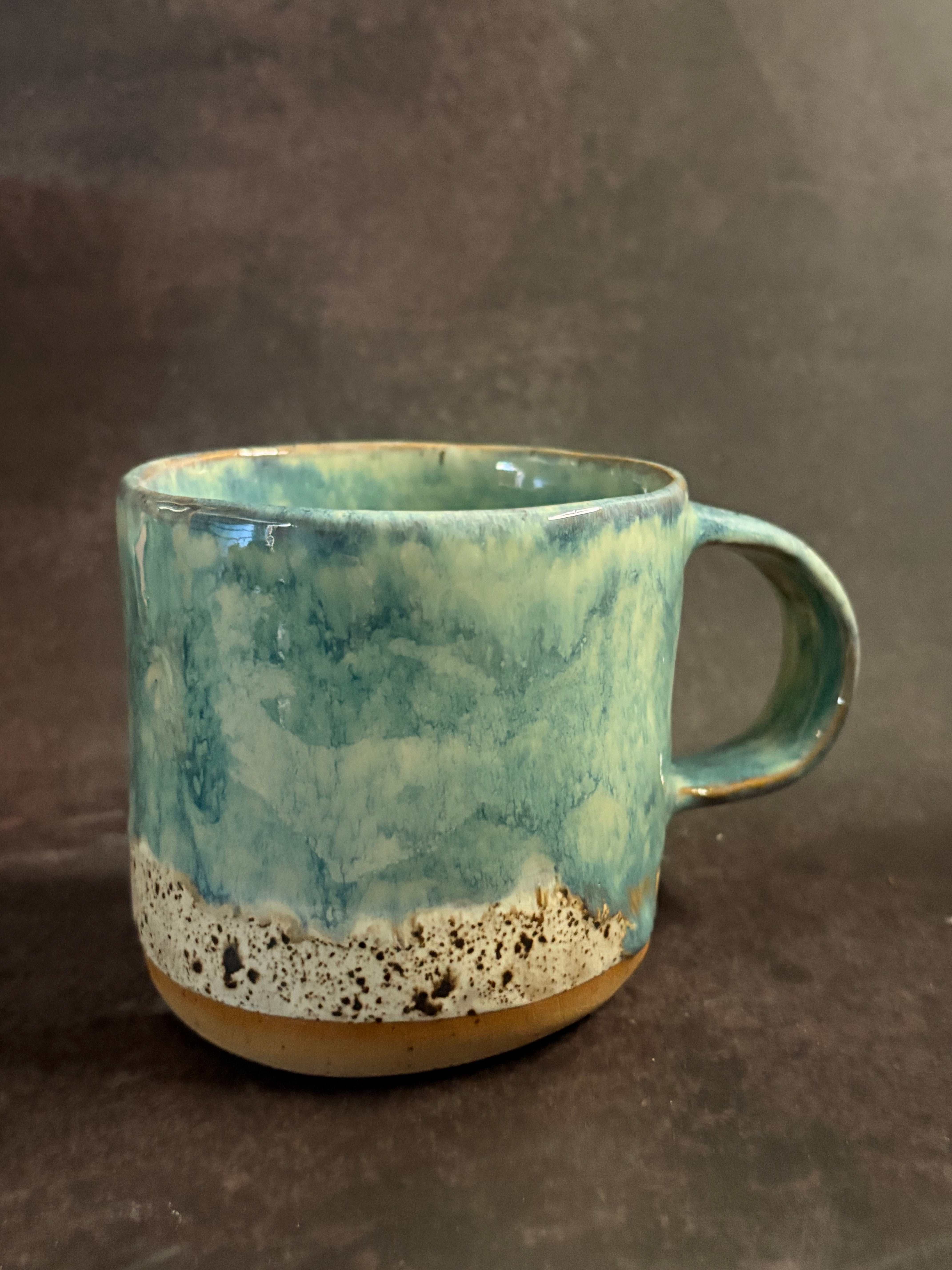 Handmade Ceramic Stoneware Mug (420ml or 14oz) Beachside finish