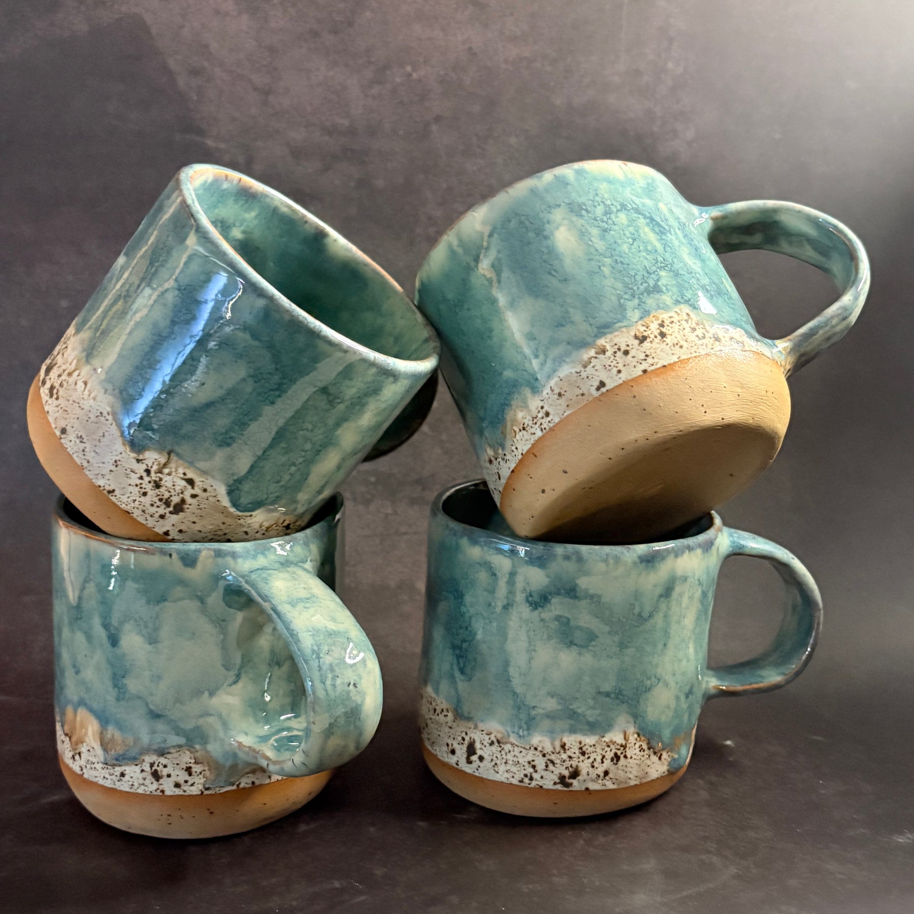 Handmade Ceramic Stoneware Mug (420ml or 14oz) Beachside finish