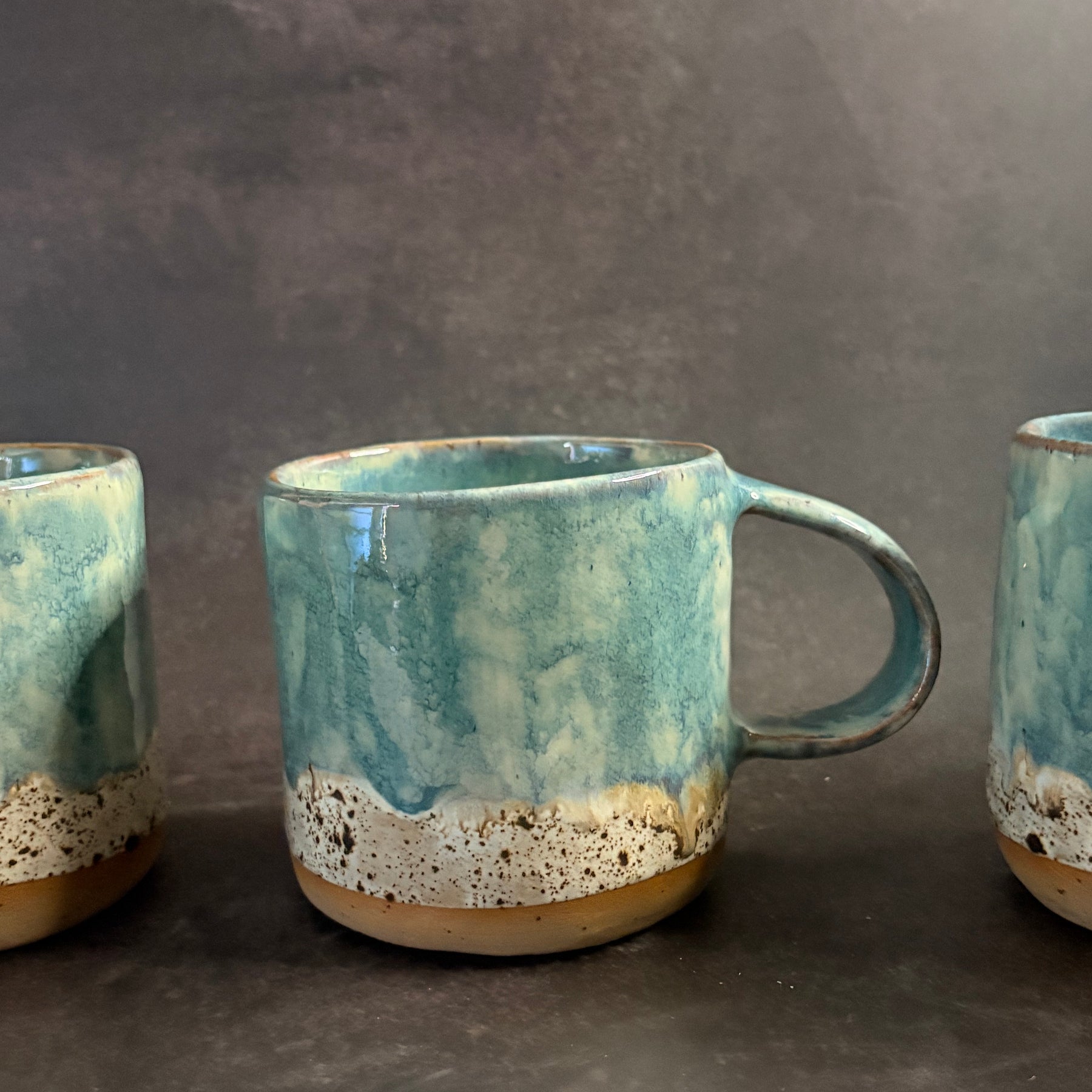 Handmade Ceramic Stoneware Mug (420ml or 14oz) Beachside finish