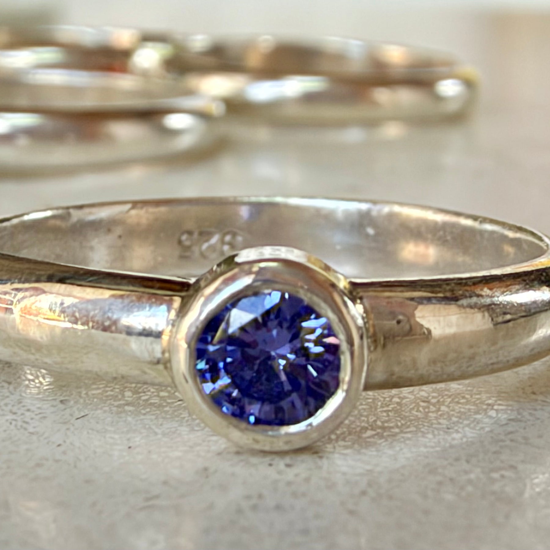 Sterling Silver Cubic Zirconia Stacking Rings