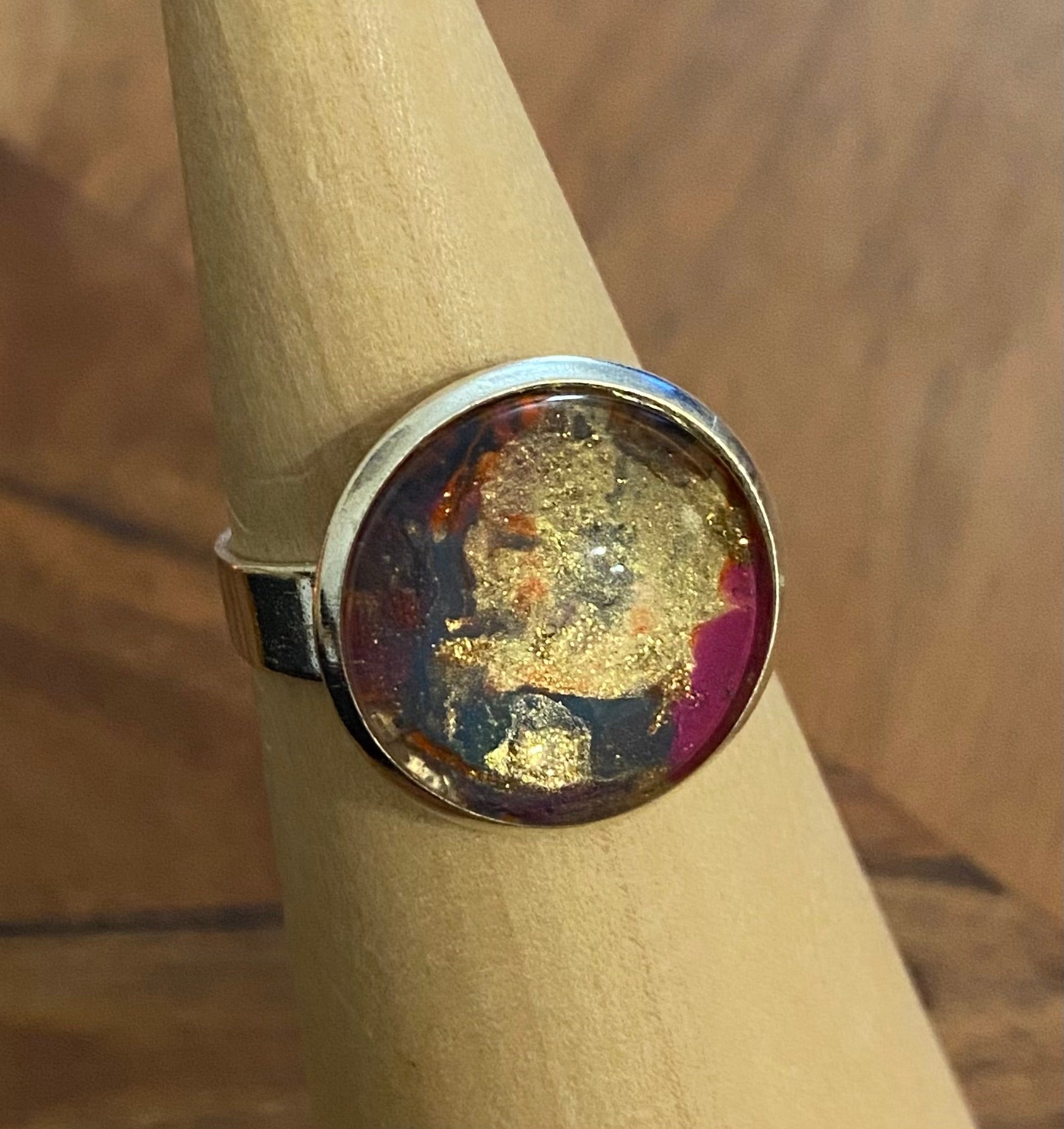 Midnight Galaxy Ring Handmade - One of a Kind | Handmade Unique Ring