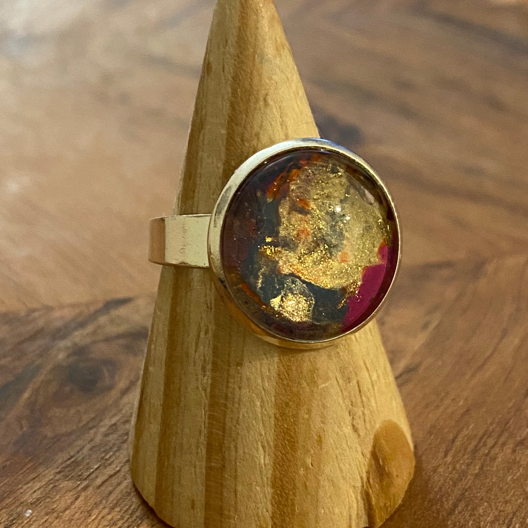 Midnight Galaxy Ring Handmade - One of a Kind | Handmade Unique Ring