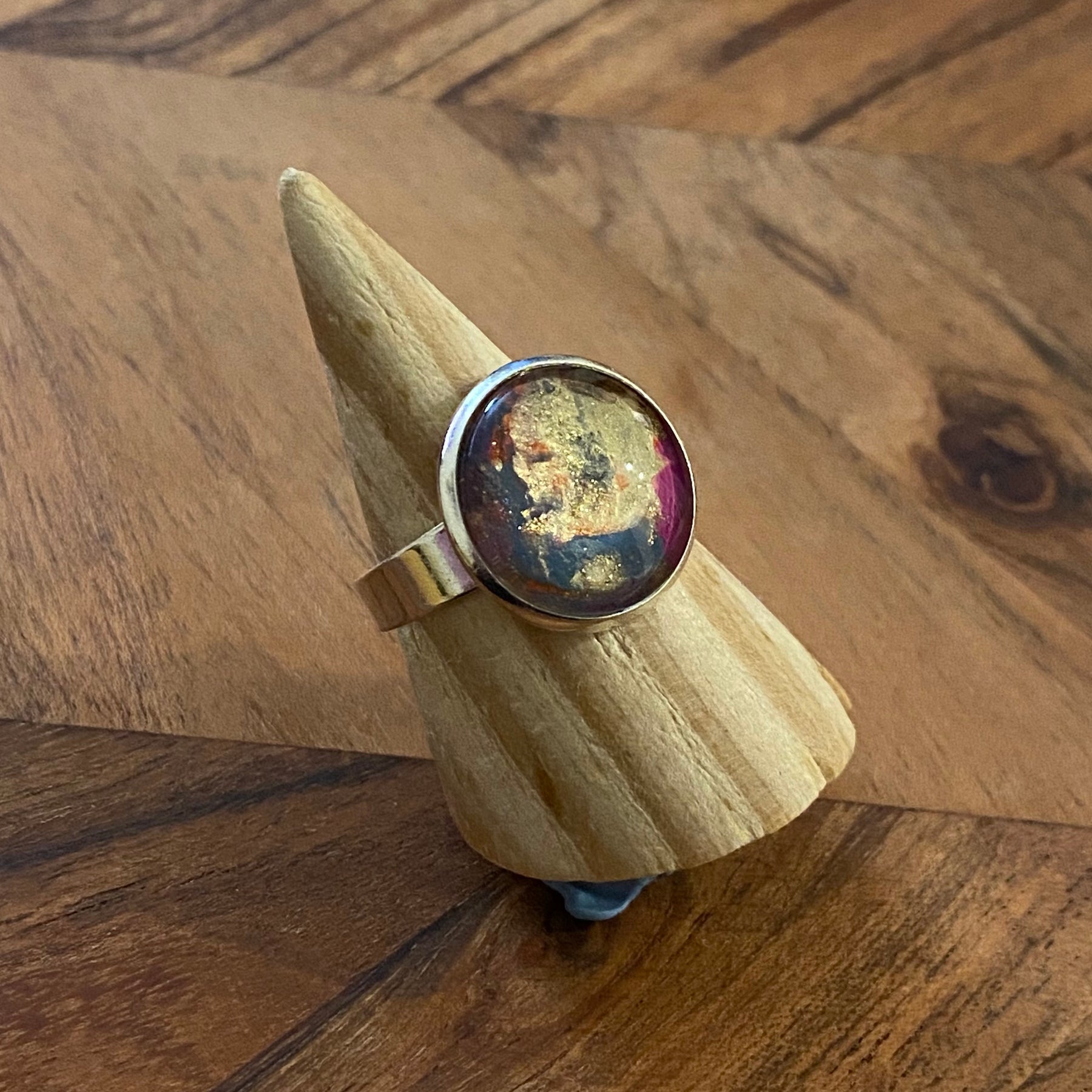 Midnight Galaxy Ring Handmade - One of a Kind | Handmade Unique Ring