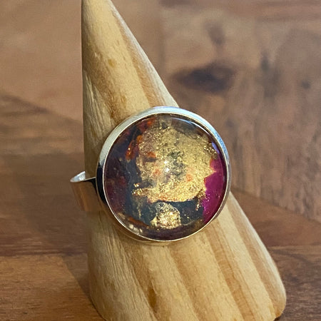 Midnight Galaxy Ring Handmade - One of a Kind | Handmade Unique Ring