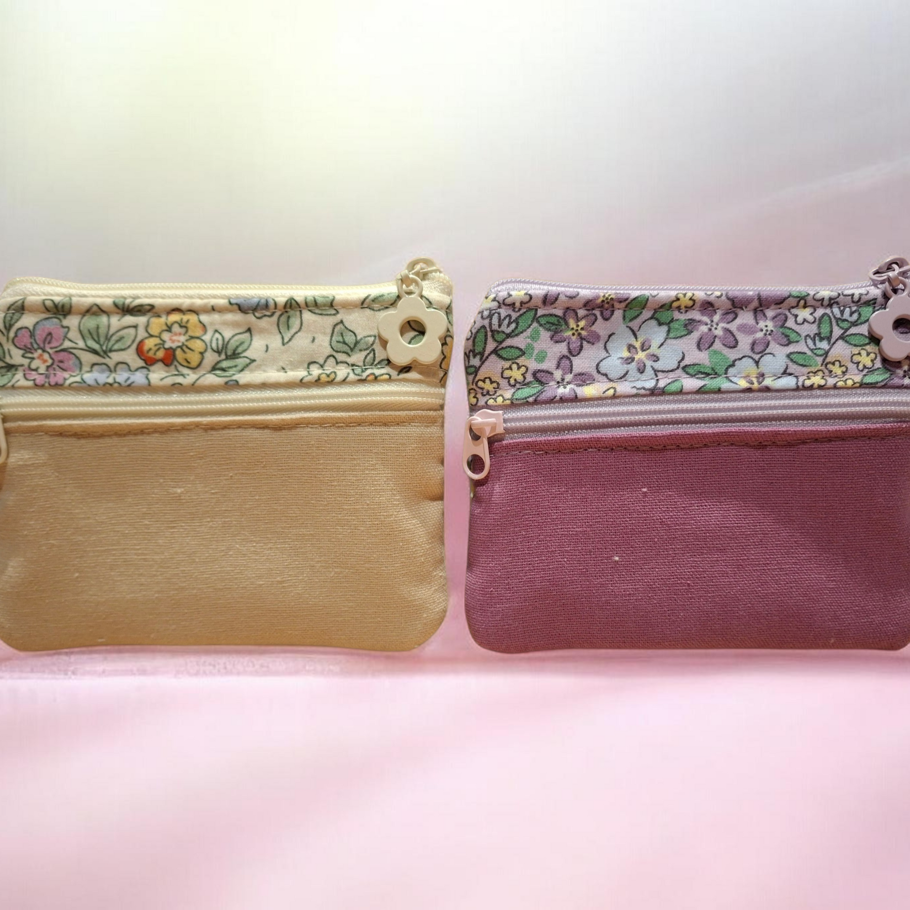 3-Zipper Coin Purse | Handmade Fabric Pouch | Custom Size Available