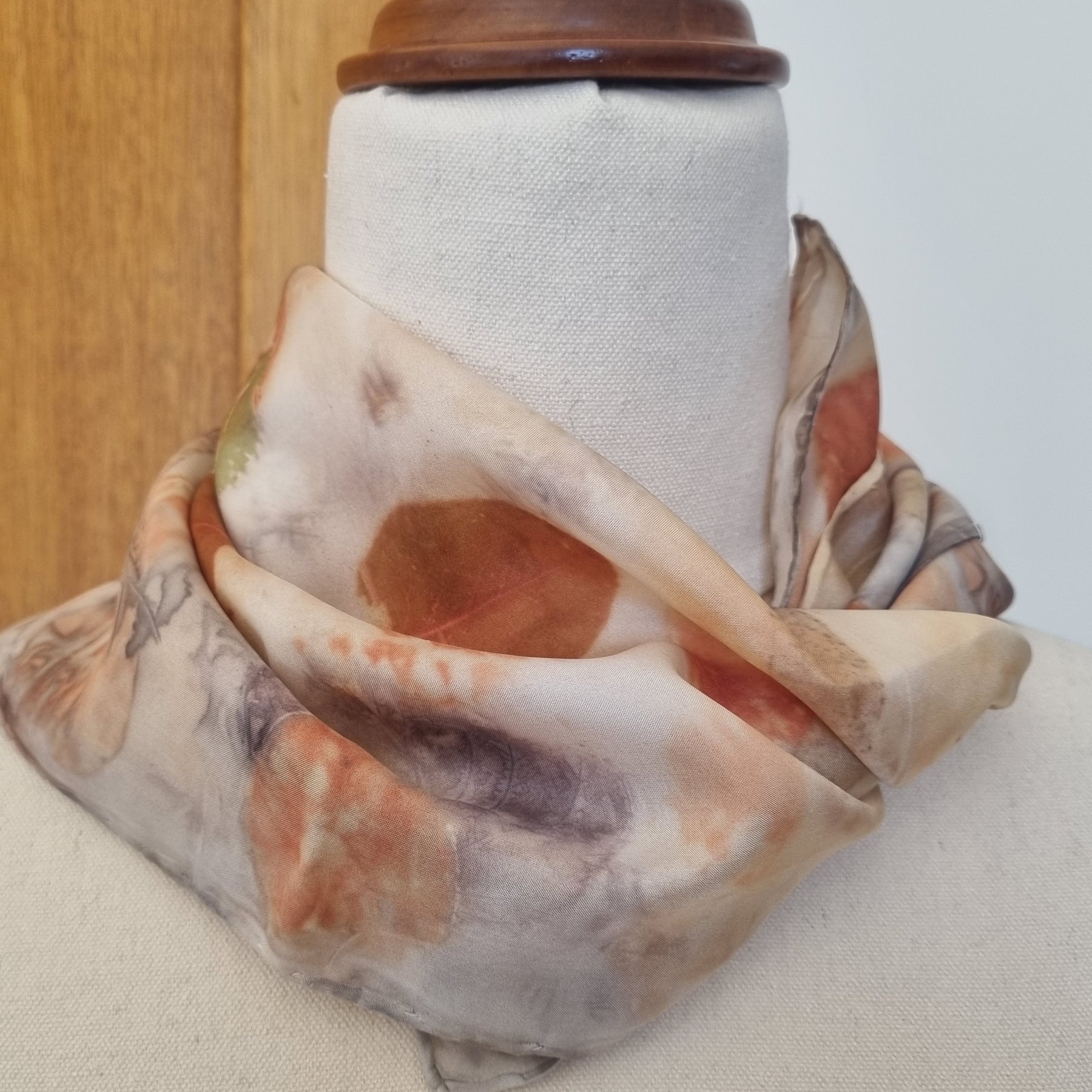 The Willow - Pure Silk  Ecoprint Bandana - Limited Edition Collection