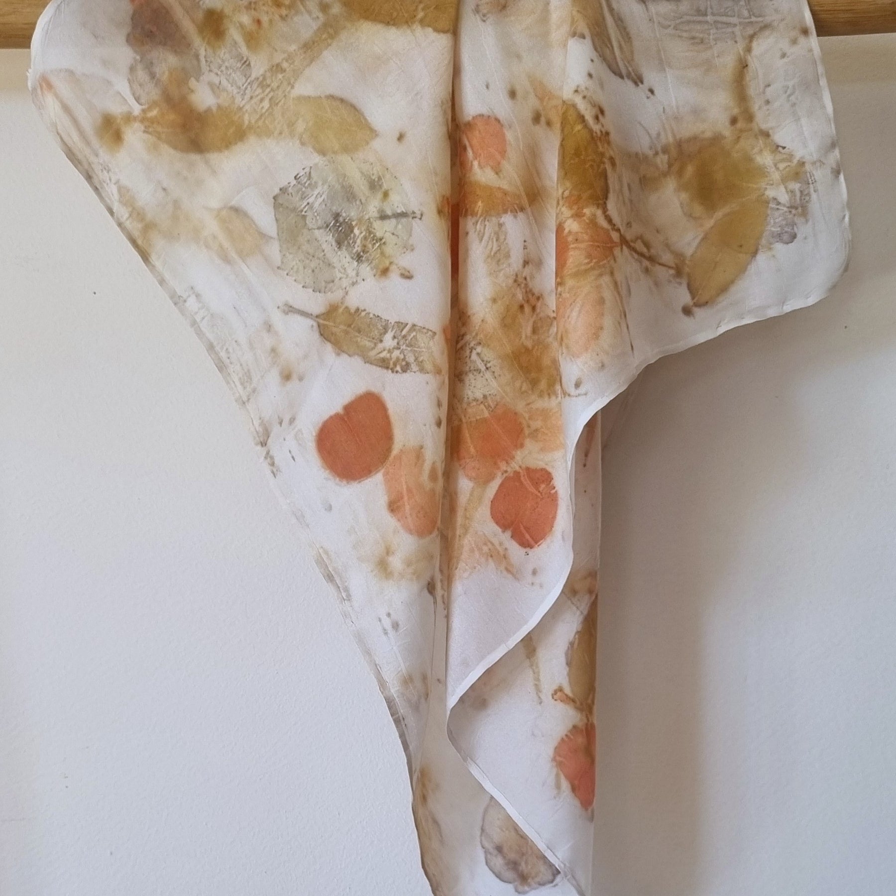 The Willow - Pure Silk  Ecoprint Bandana - Limited Edition Collection