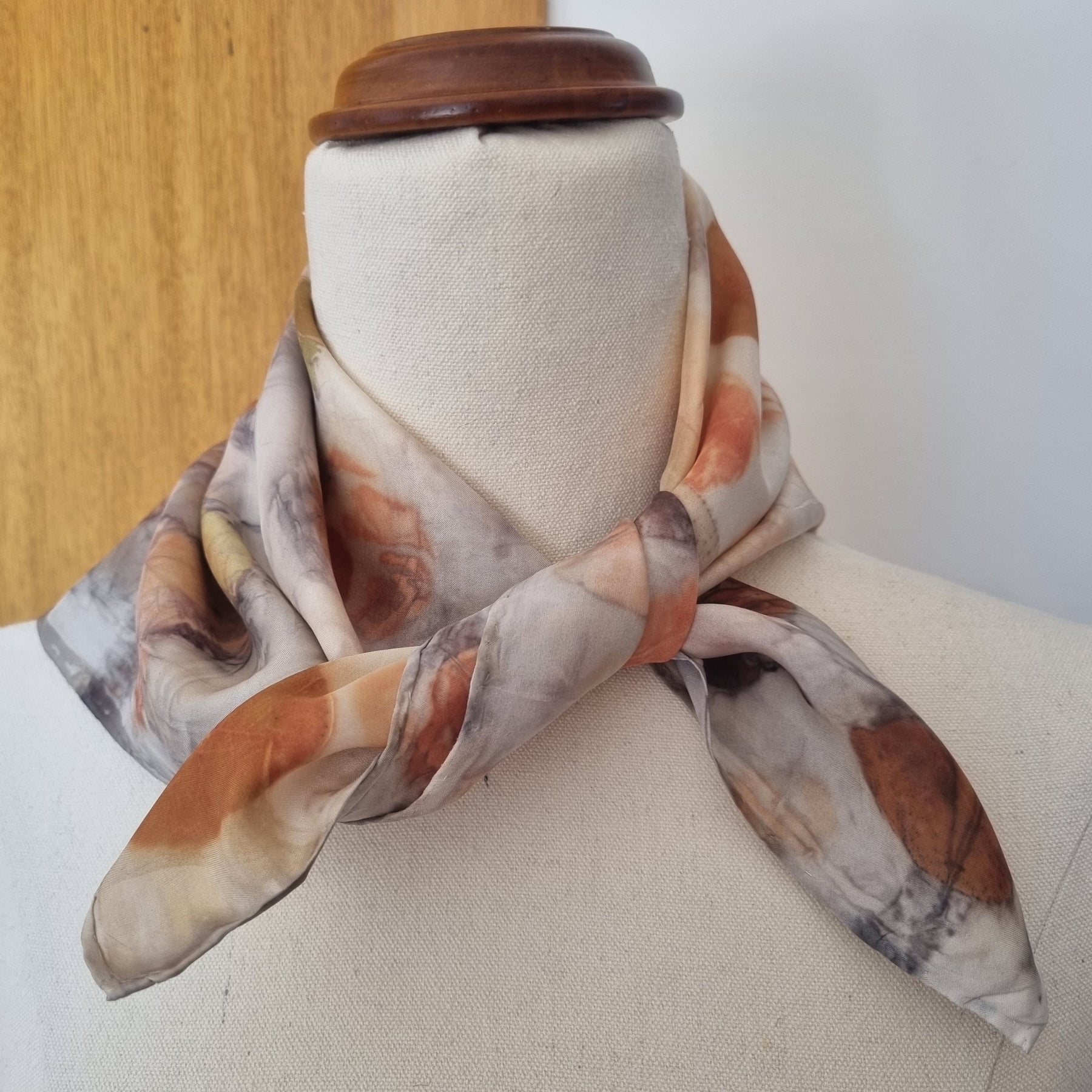 The Willow - Pure Silk  Ecoprint Bandana - Limited Edition Collection