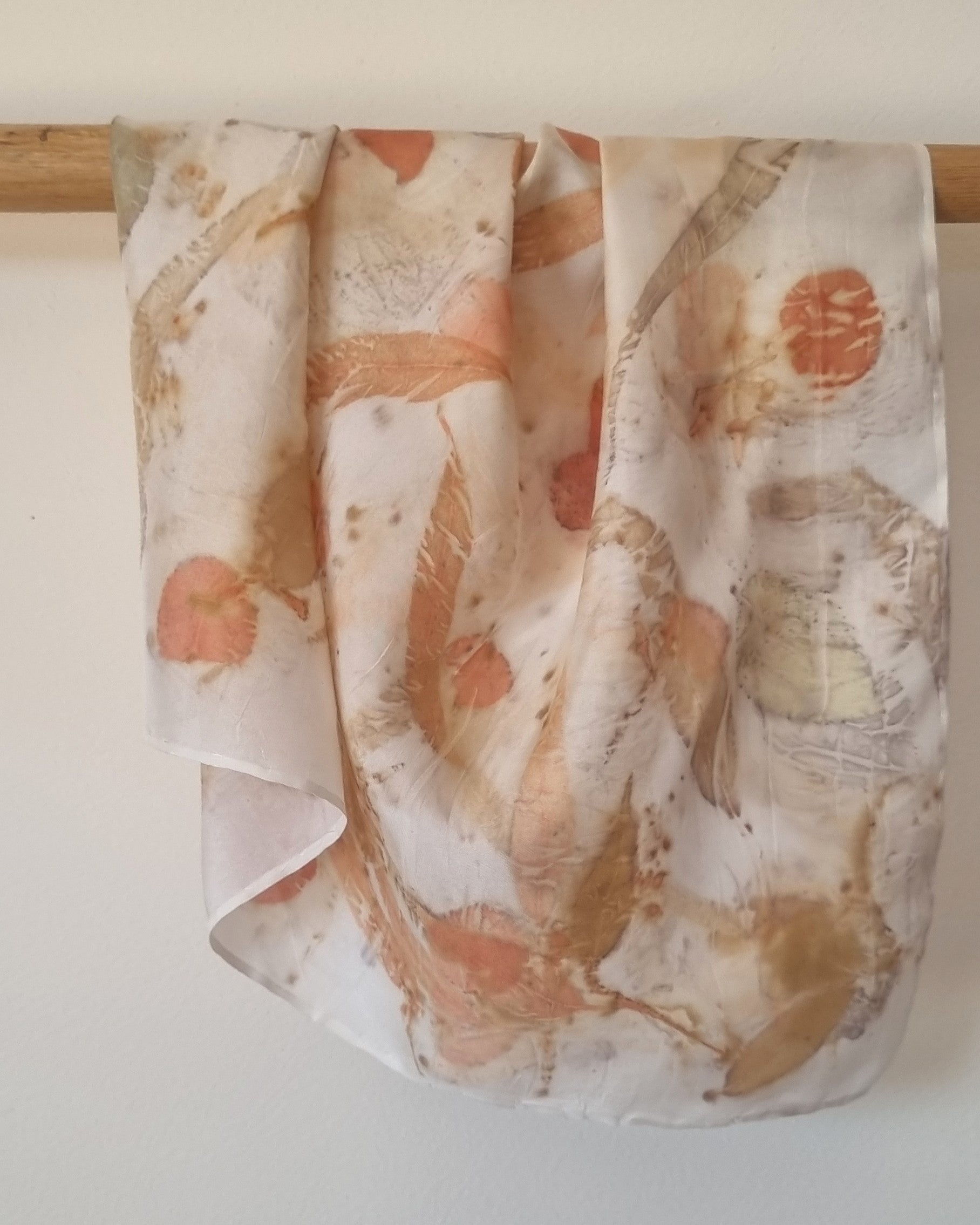 The Willow - Pure Silk  Ecoprint Bandana - Limited Edition Collection