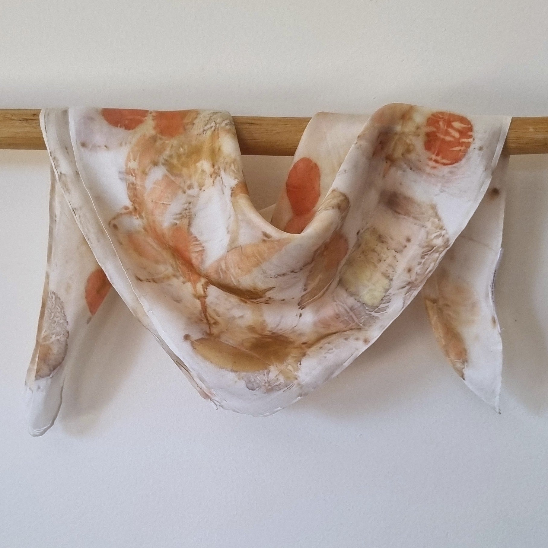 The Willow - Pure Silk  Ecoprint Bandana - Limited Edition Collection