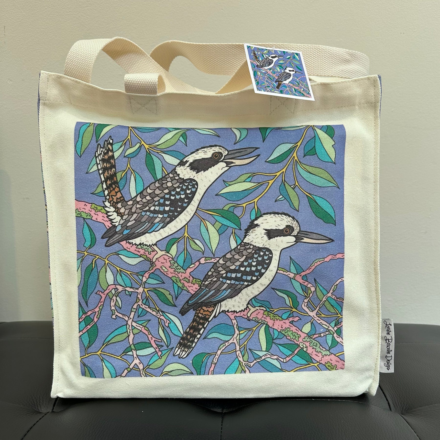 Kookaburras Canvas art tote bag - carry or over shoulder