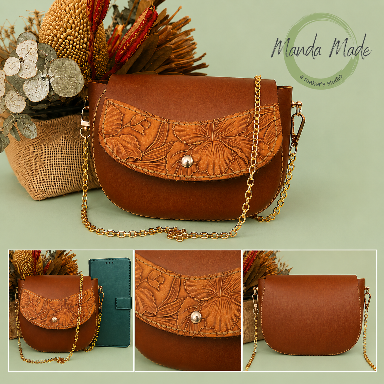 Floral Saddle Bag