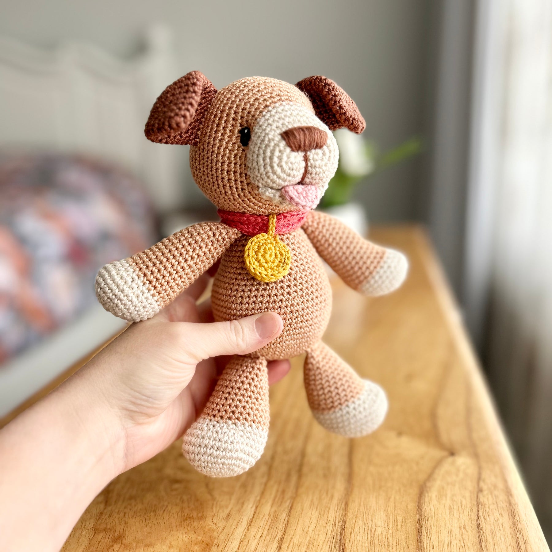 Max the Handmade Crochet Puppy | 100% Cotton Toy | Ready to Ship
