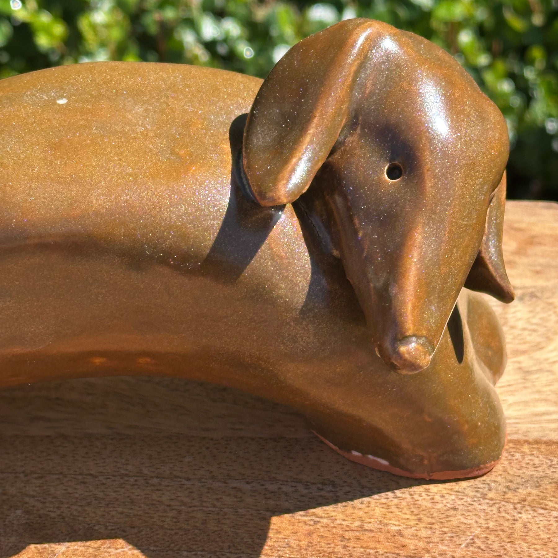 Gumnut Dachshund – Handbuilt Ceramic Sculpture