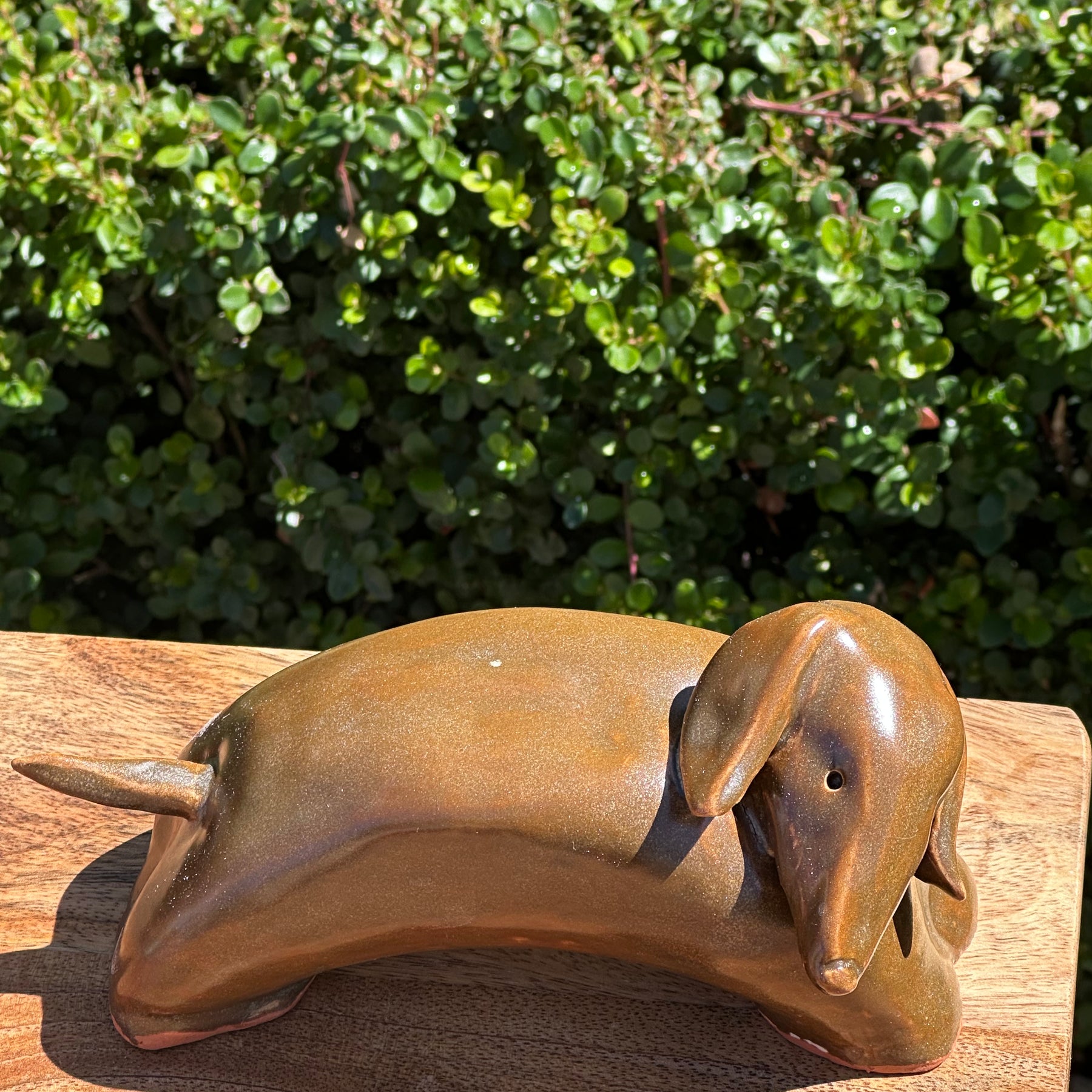 Gumnut Dachshund – Handbuilt Ceramic Sculpture