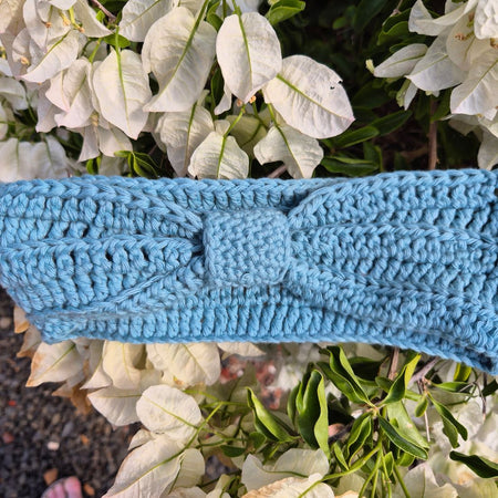 Blue Front Knot Head Band