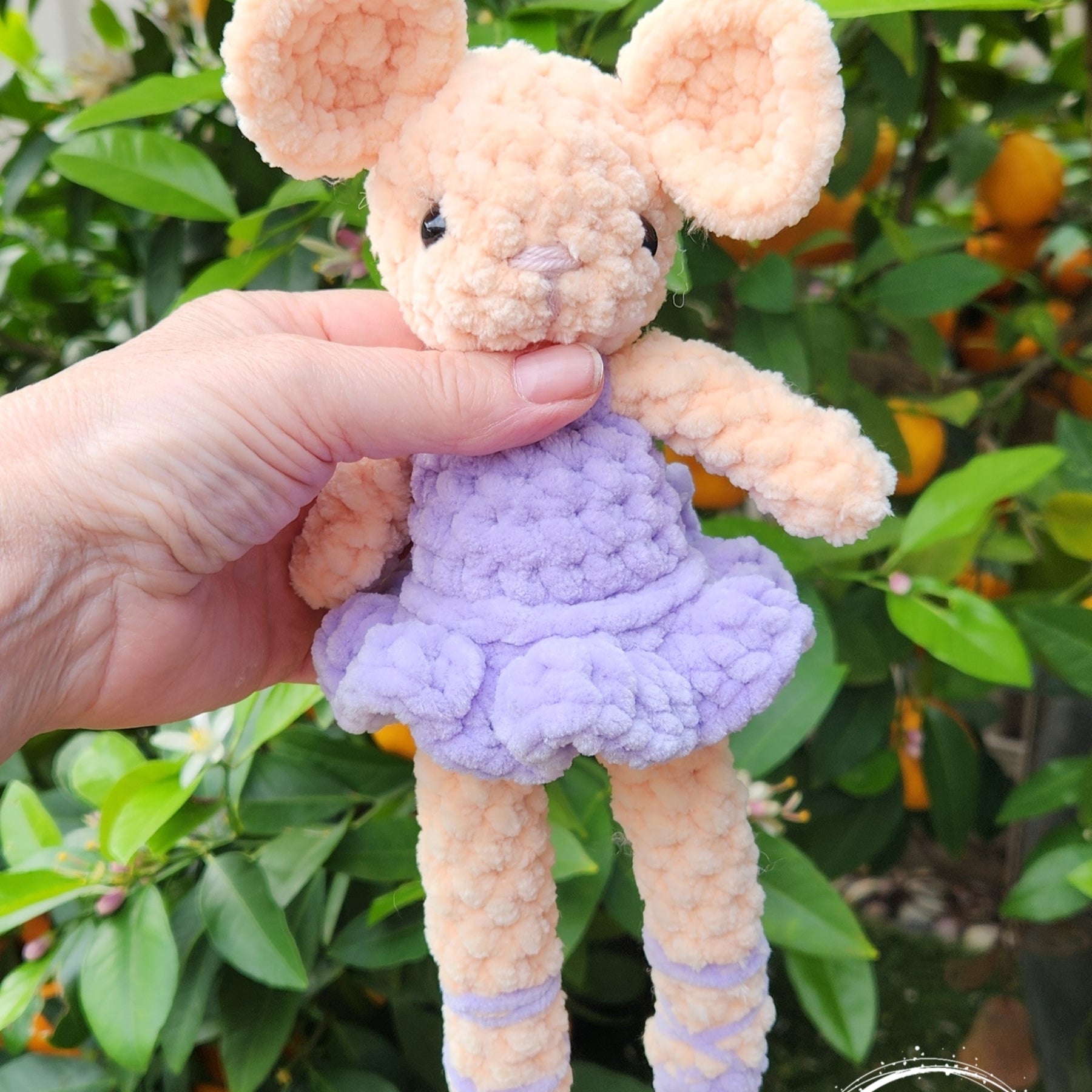 Handmade Plush Mouse with removable Tutu