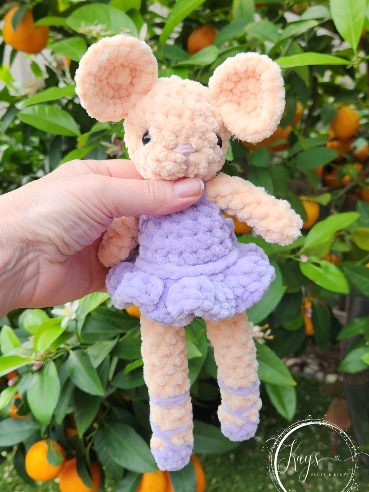 Handmade Plush Mouse with removable Tutu