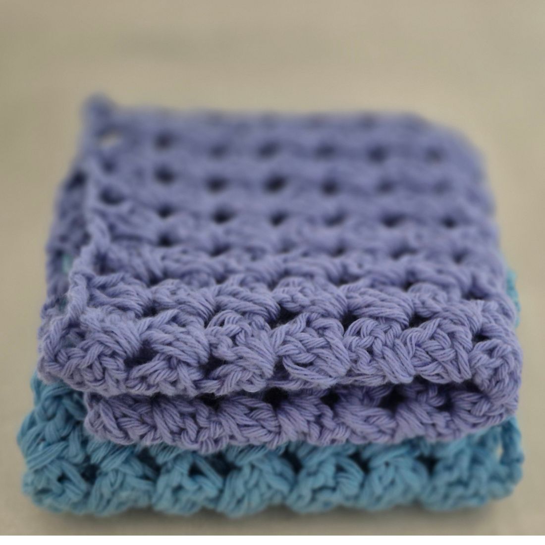 Hand Made Crochet Face & Body Washers 2 Pack