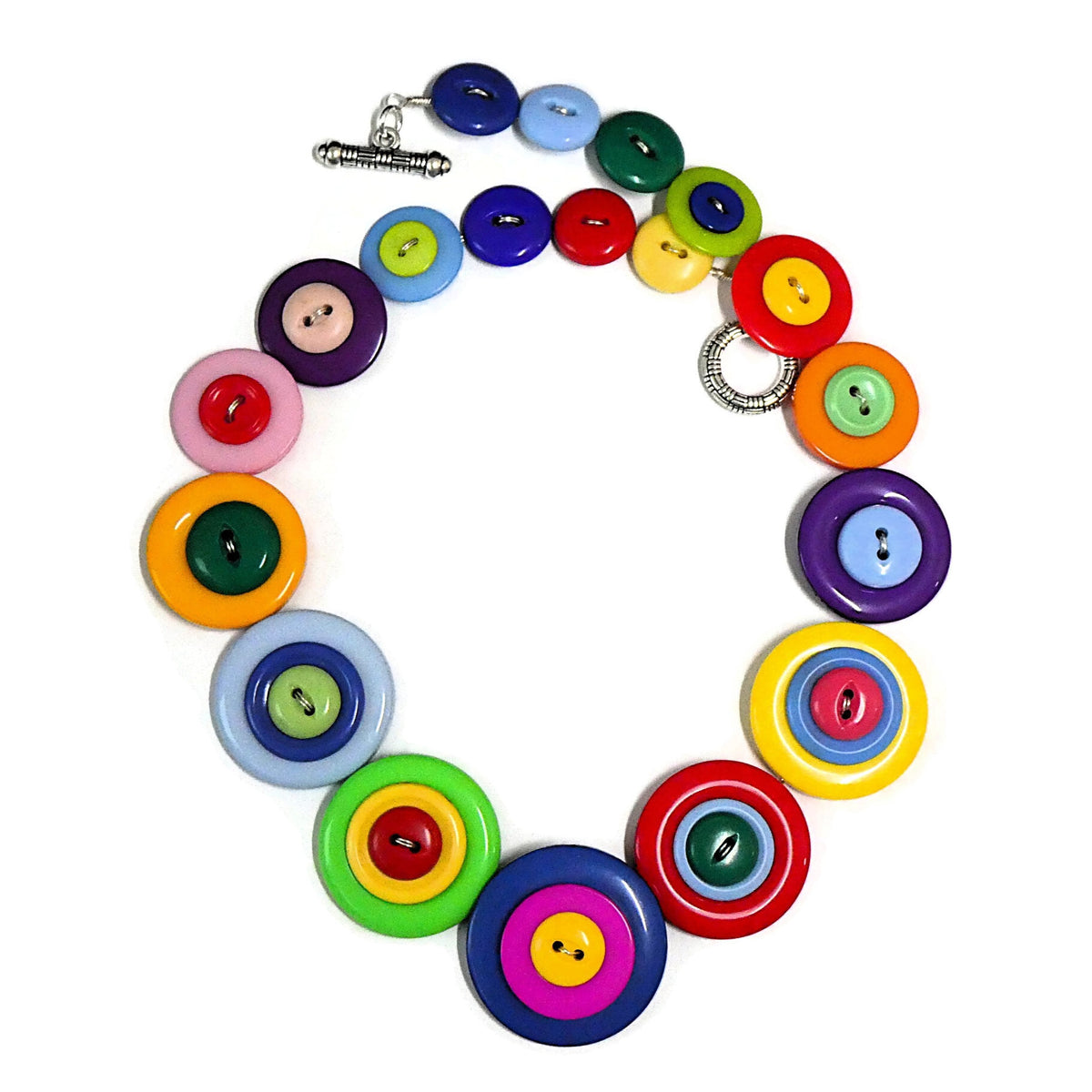 Colourful Button necklace - Bright and Beautiful