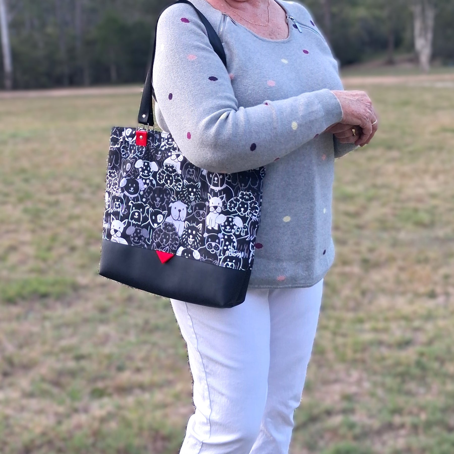 Puppy Love - Medium Sized Tote Bag