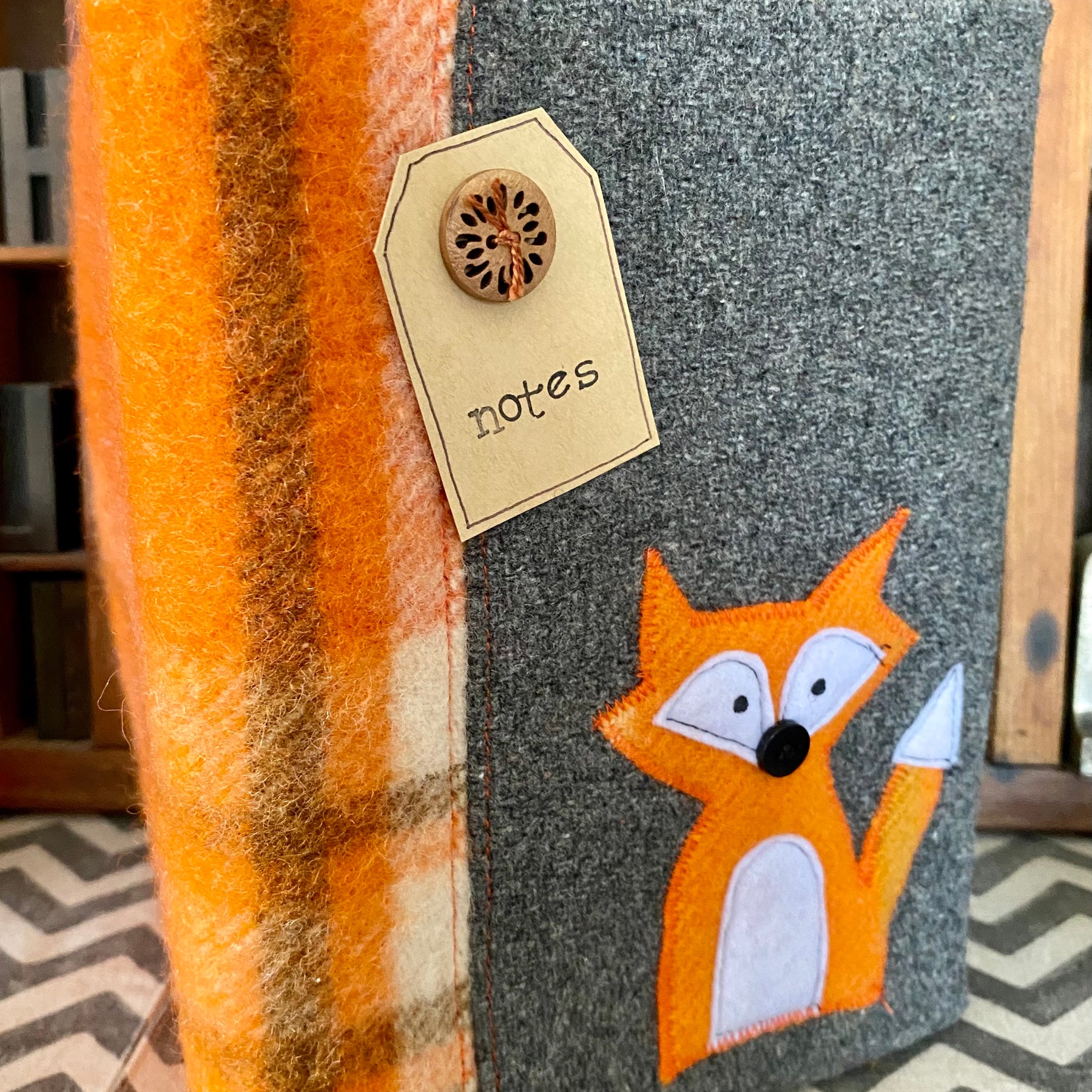 A5 Upcycled Notebook Fox