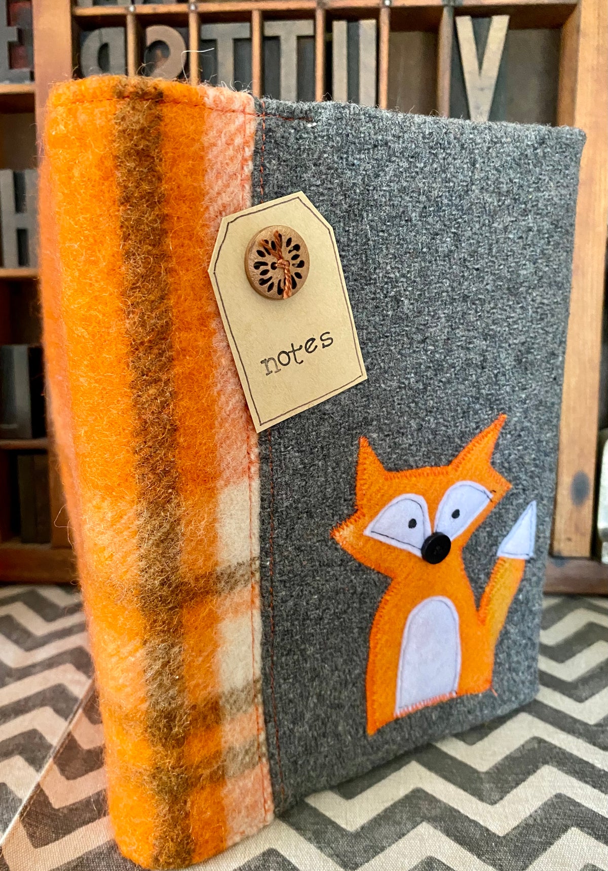 A5 Upcycled Notebook Fox