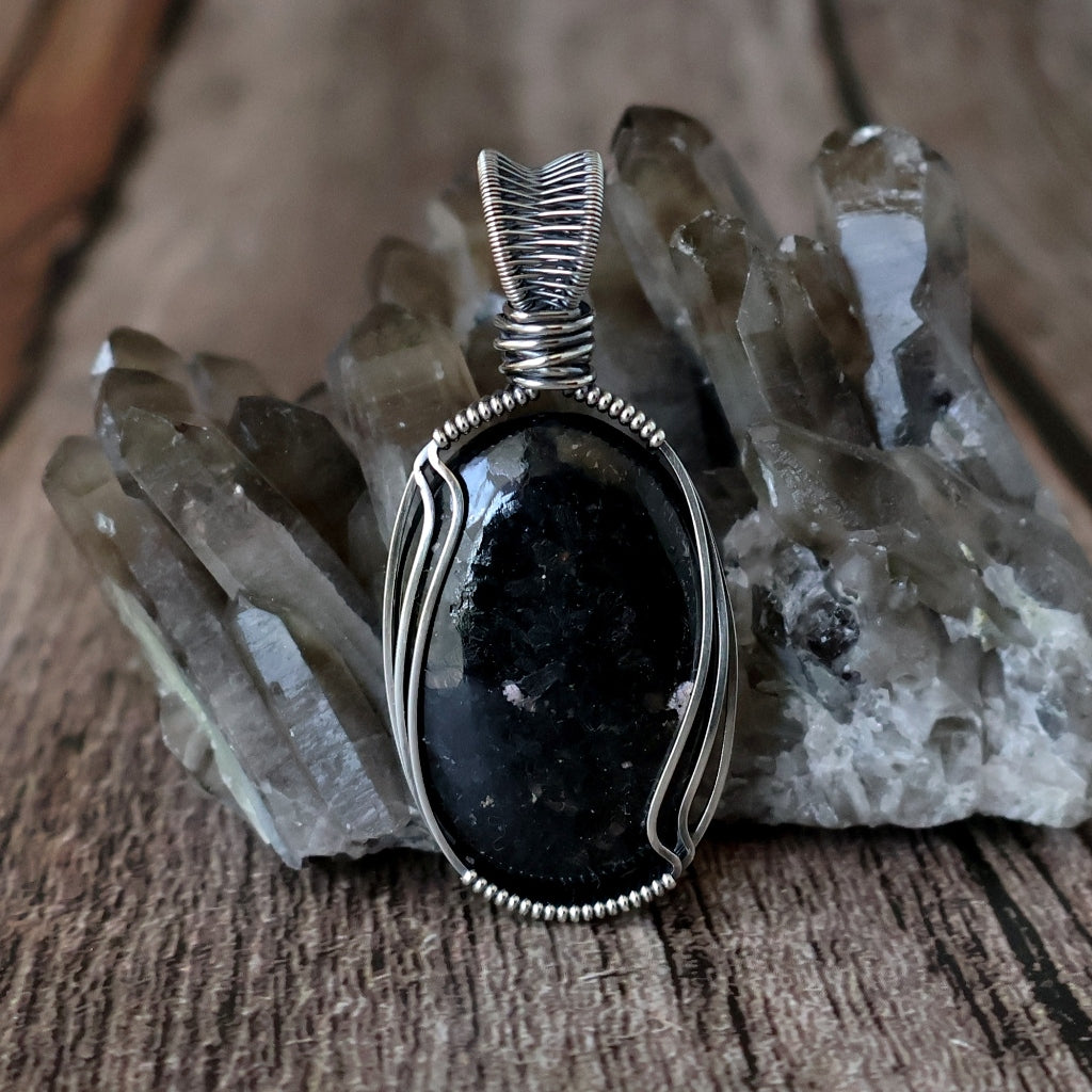 RESERVED ~ Sterling Silver Nuummite Pendant