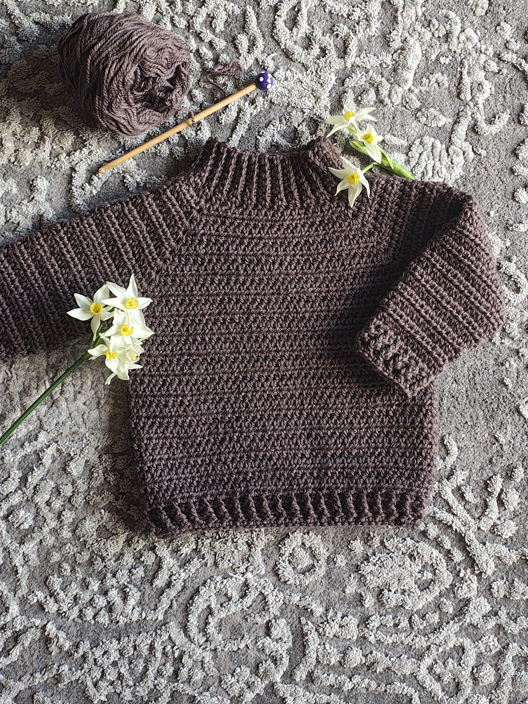 "Sunburst" sweater (crochet) - Child 12mo