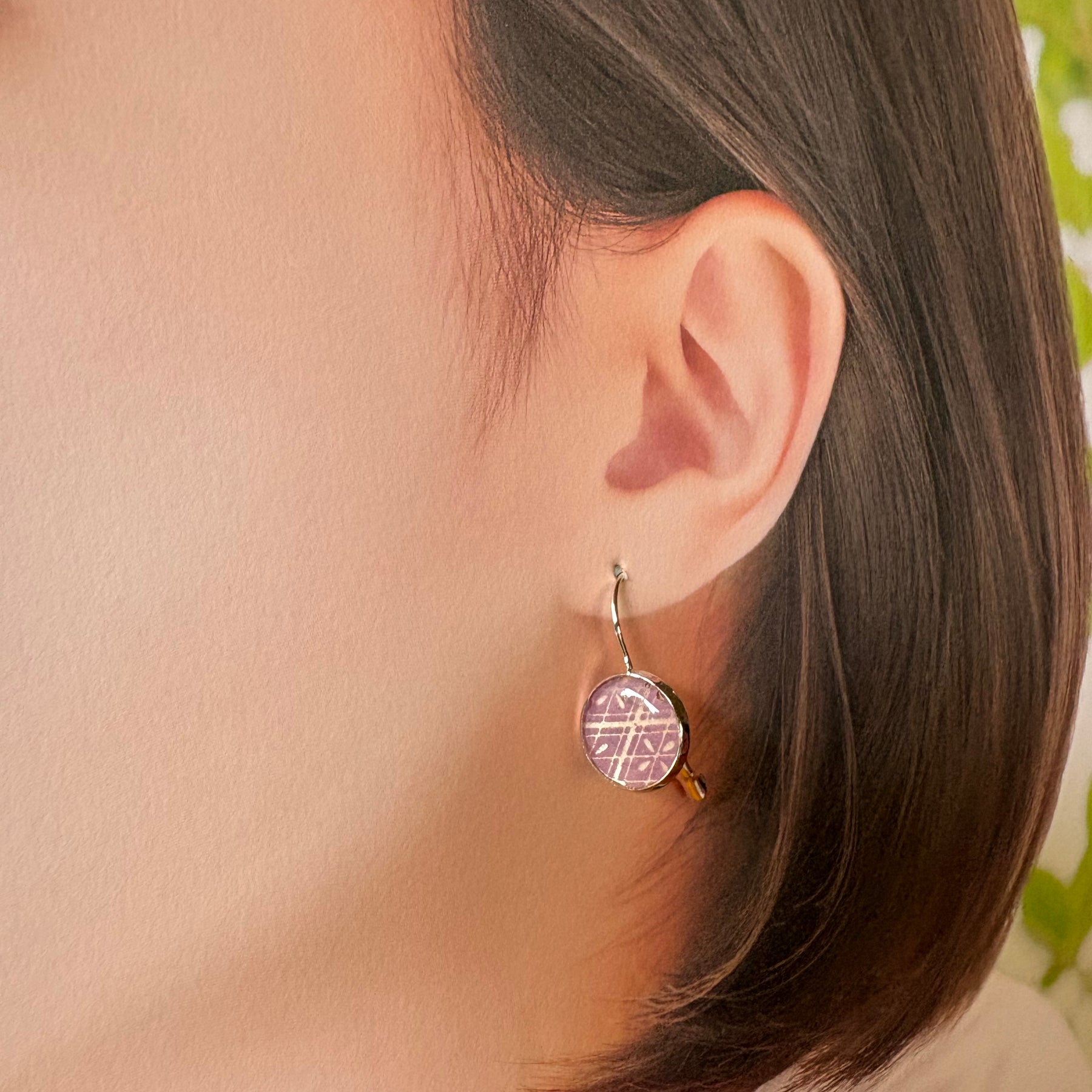 Japanese paper Resin earrings