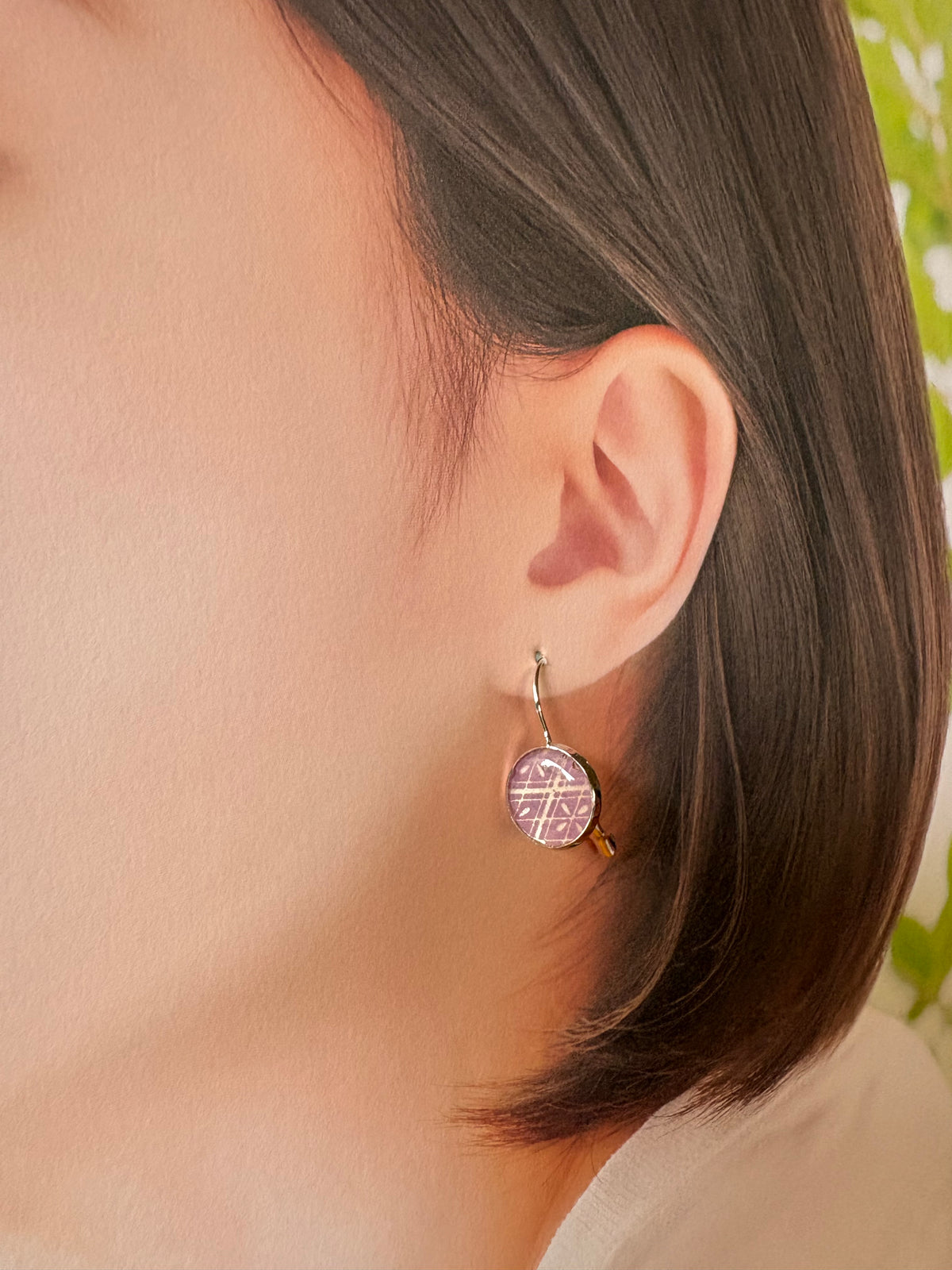 Japanese paper Resin earrings