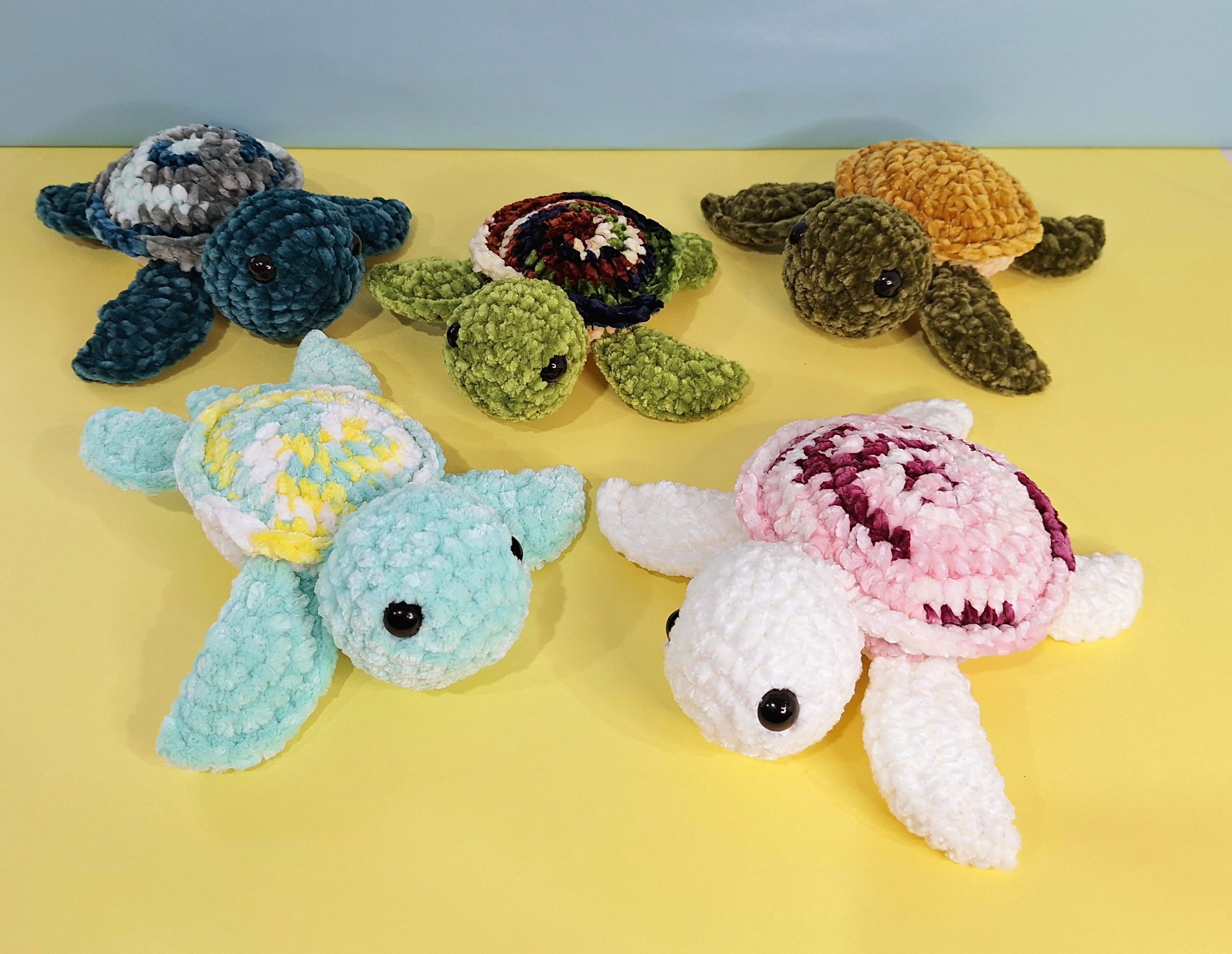 Hand made crocheted velvet Sea Turtle