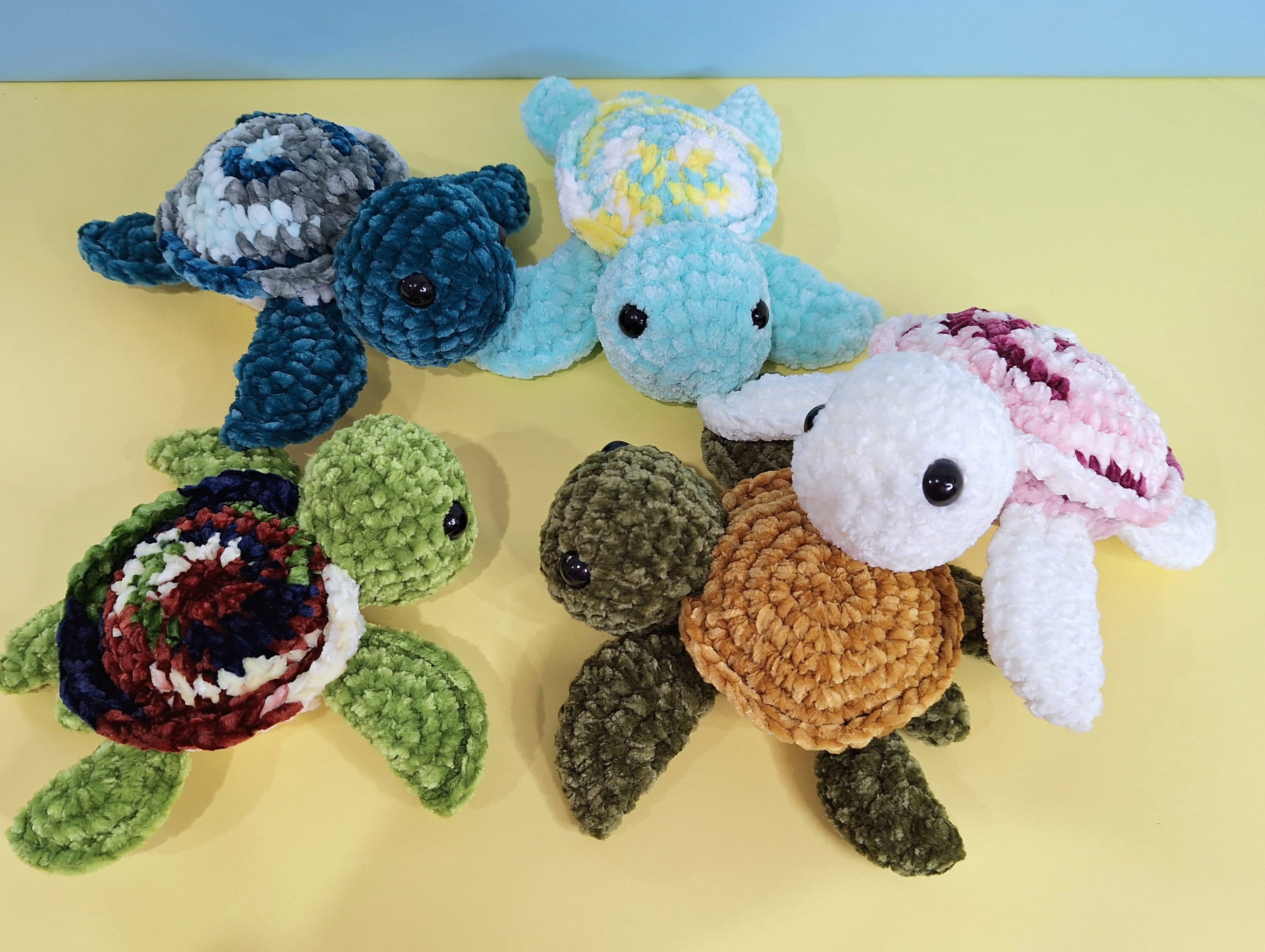Hand made crocheted velvet Sea Turtle