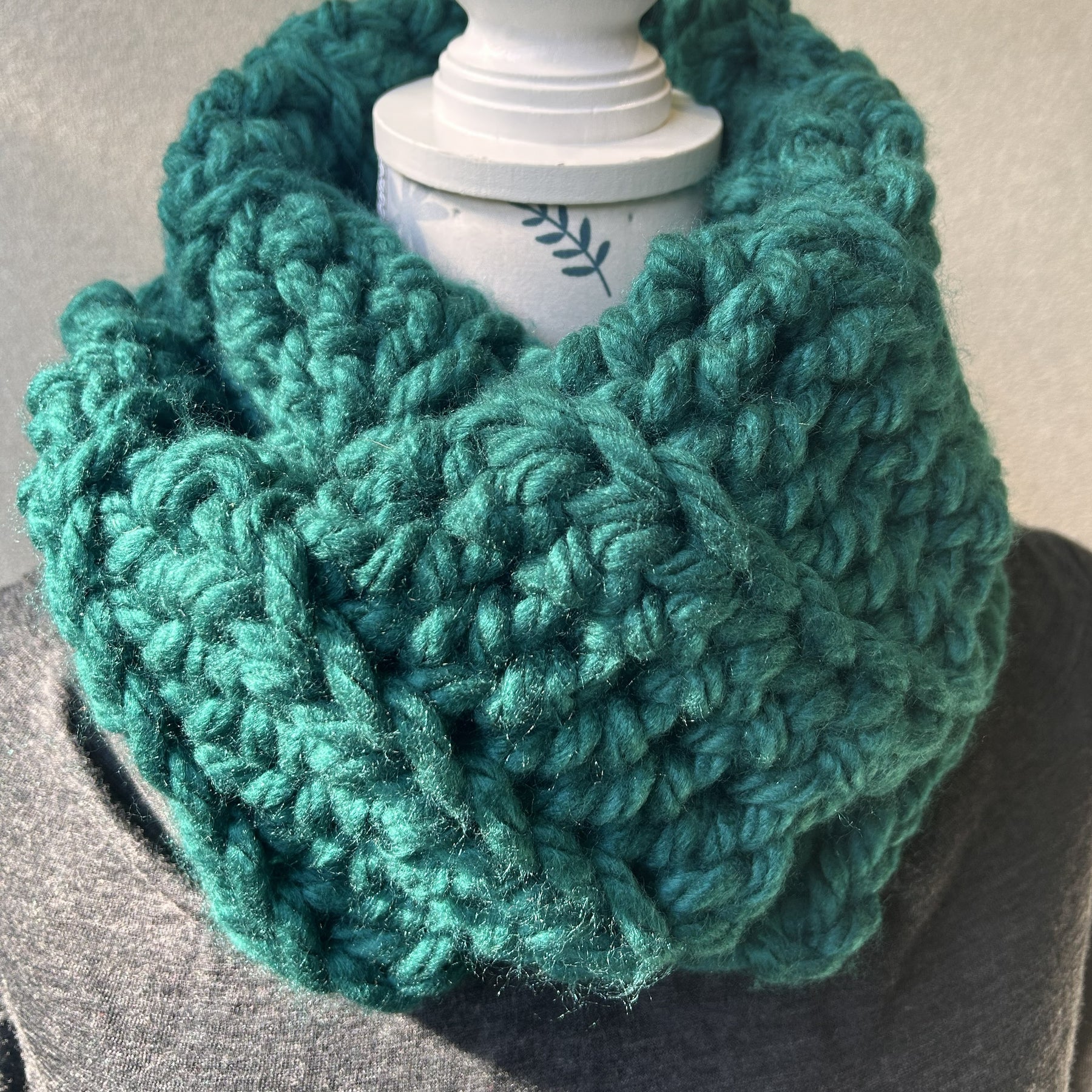 Buttoned Neck Warmer - Teal
