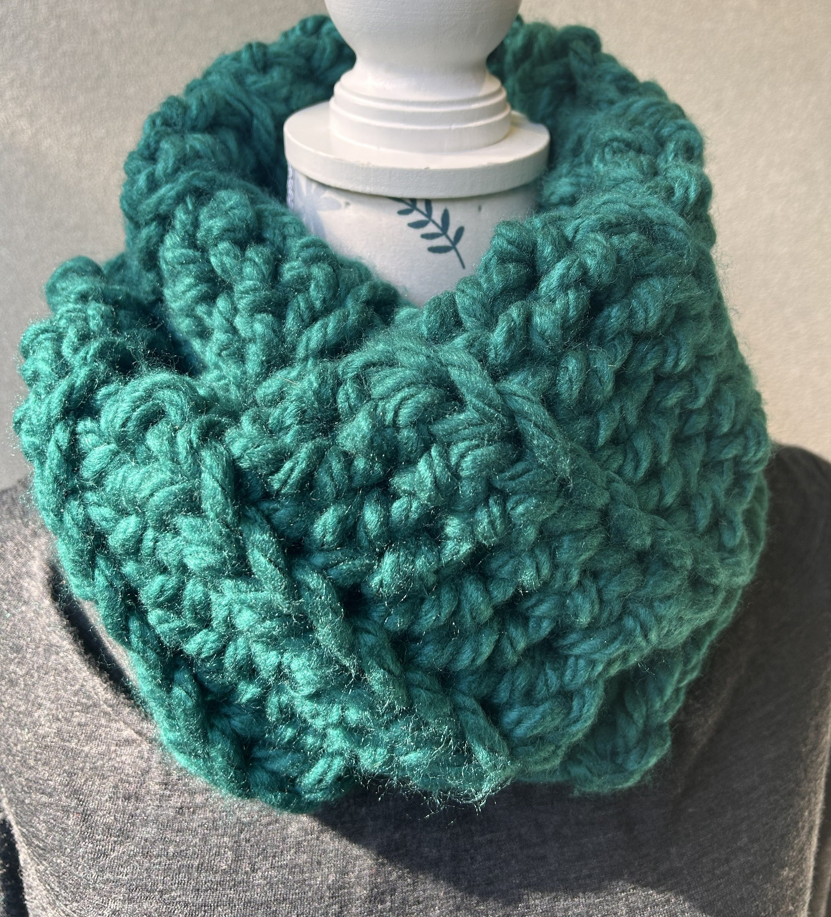Buttoned Neck Warmer - Teal