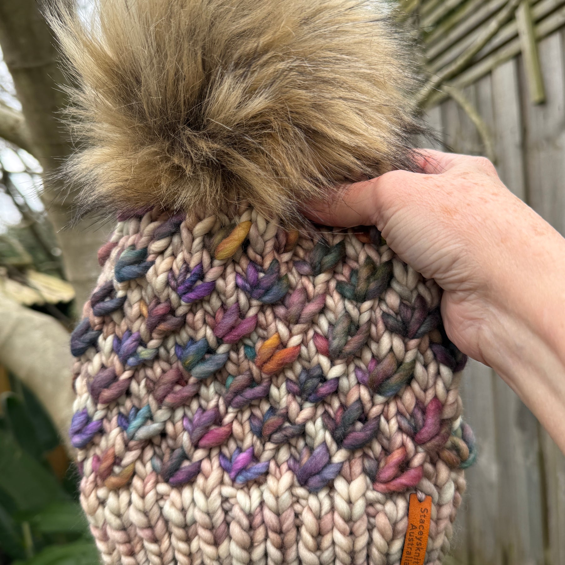 Hand Knitted Merino Beanie, Luxurious PomPom Beanie