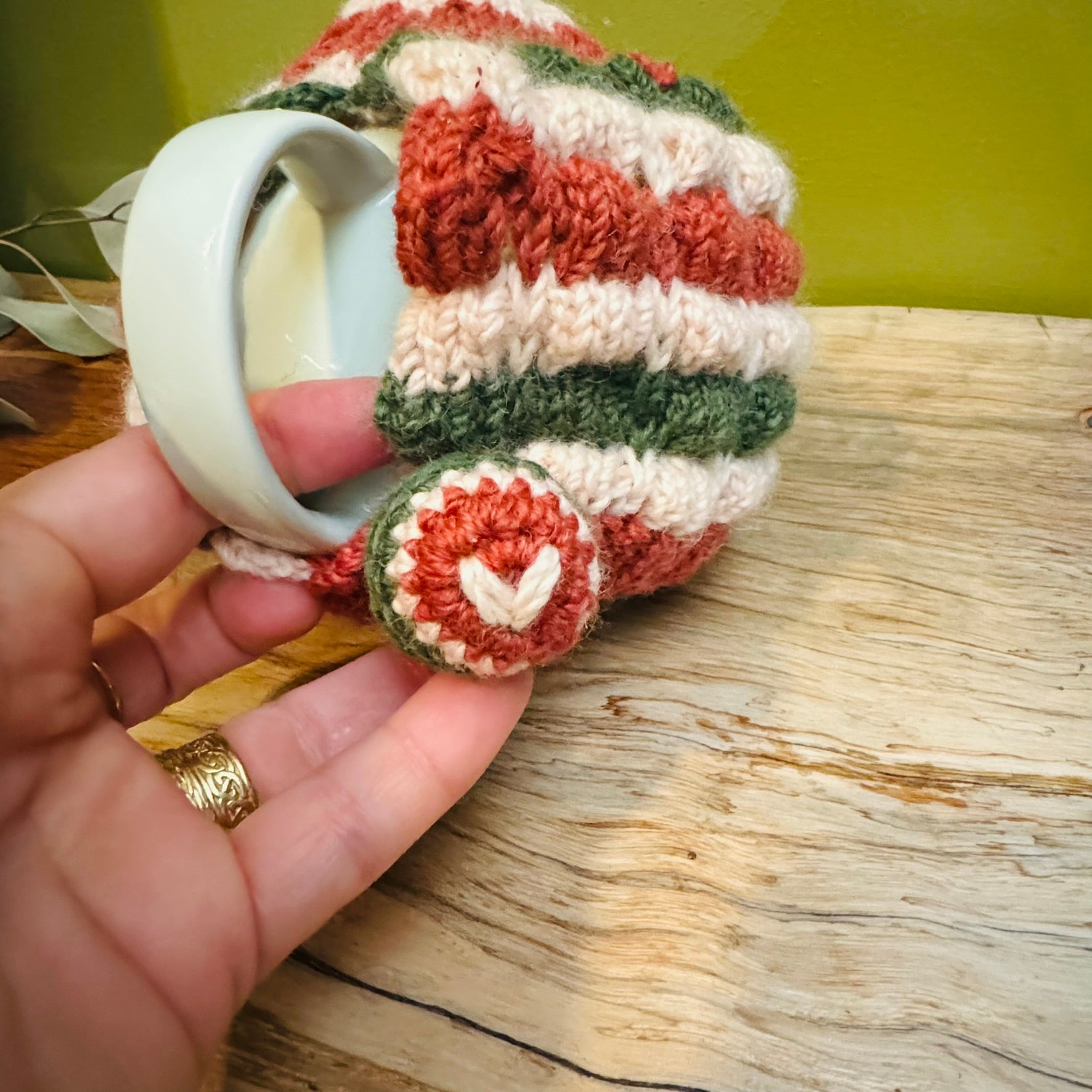 Teapot cosy - Stripy number - 4 cups