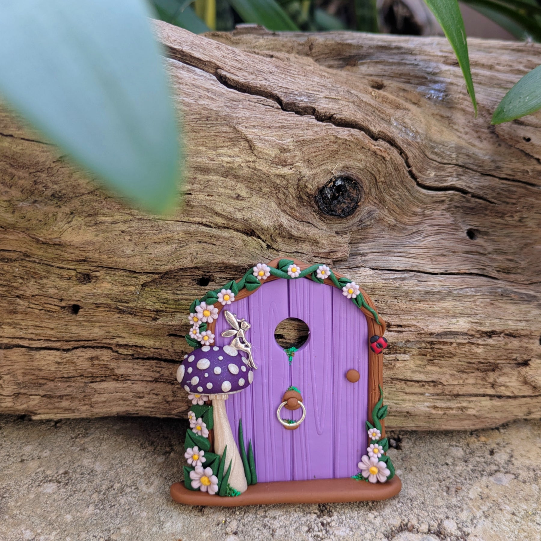 Mini Purple Woodland Fairy Door