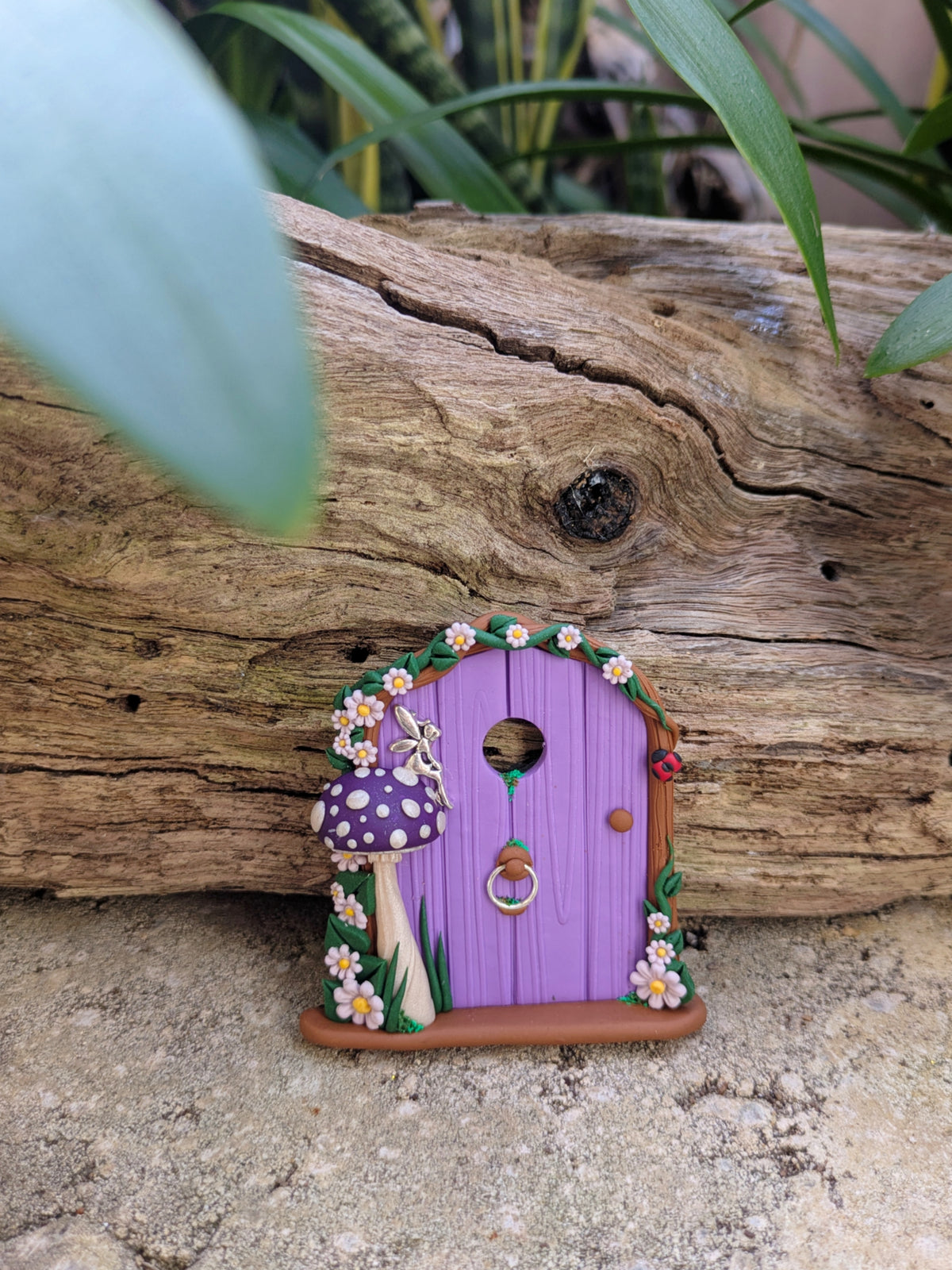 Mini Purple Woodland Fairy Door
