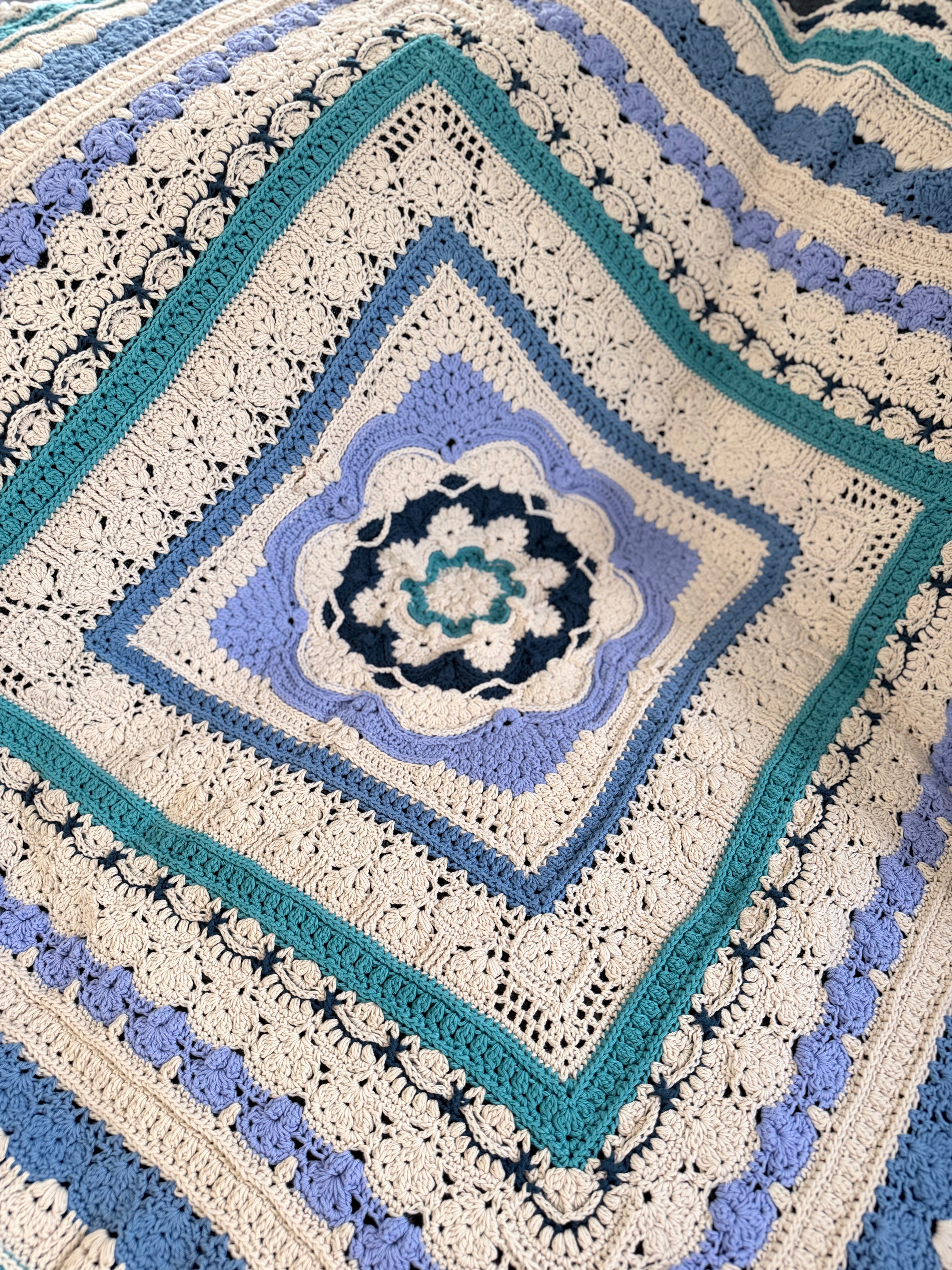 #037- Large Crocheted Blanket
