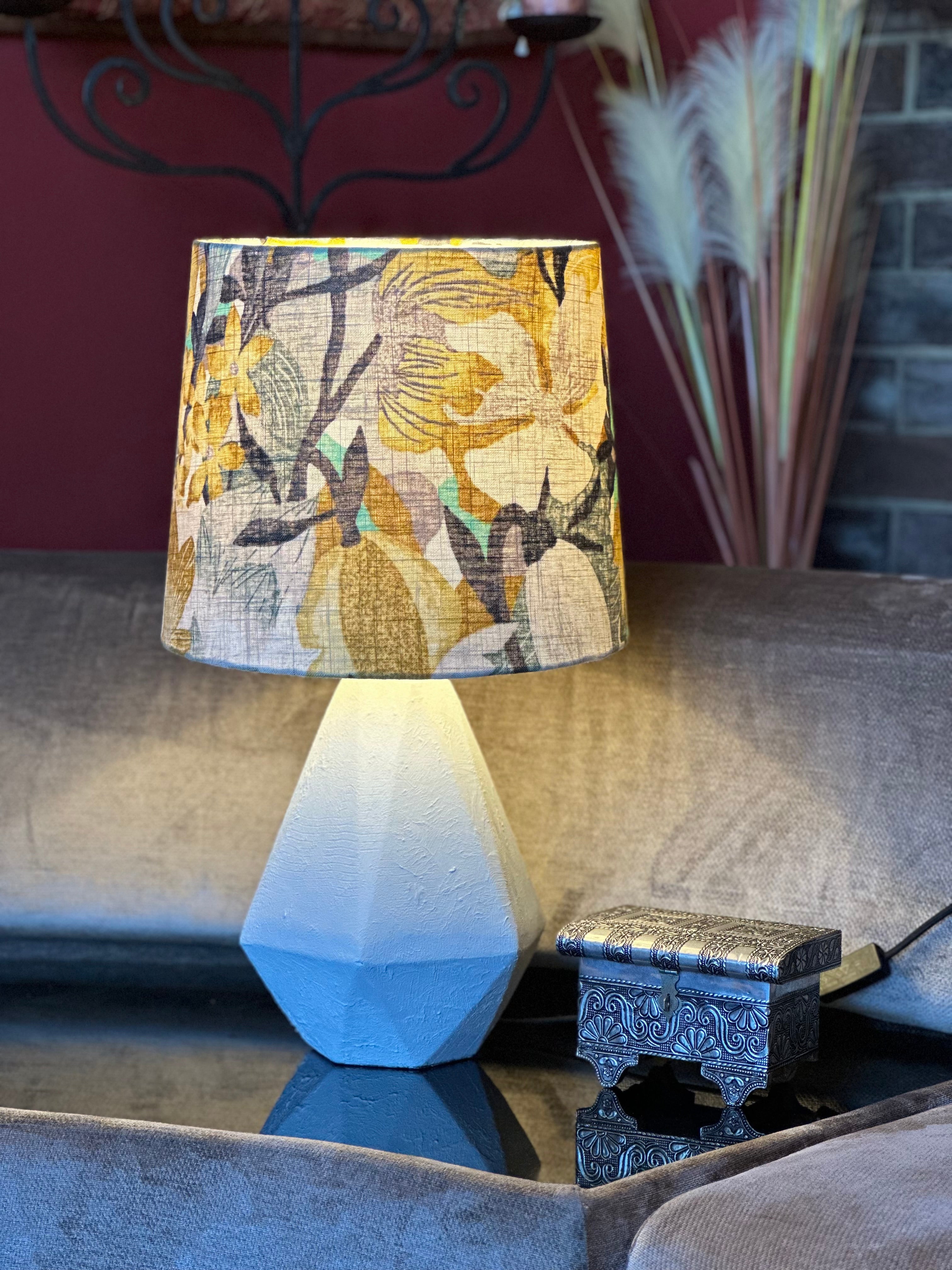 Amber Citrus Linen empire lampshade
