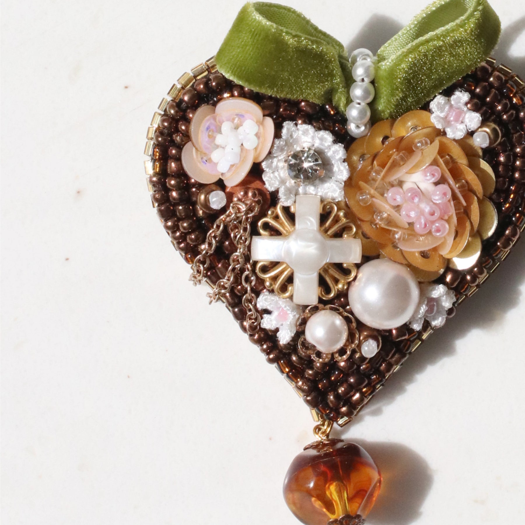 Classic Grace Beaded Brooch