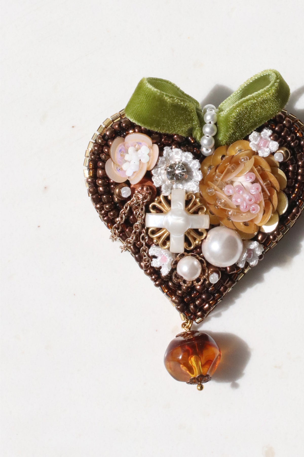 Classic Grace Beaded Brooch