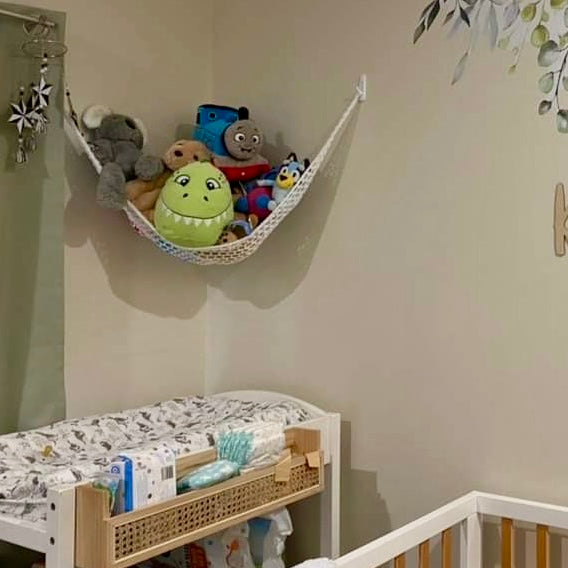 Handmade Crocheted Toy Hammock – Stuffed Animal Corner Storage
