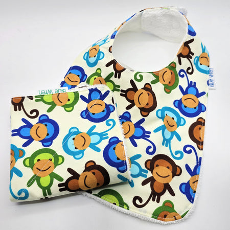 Baby Bib and Wash Cloth Set Reusable Newborn Baby or Child's Gift