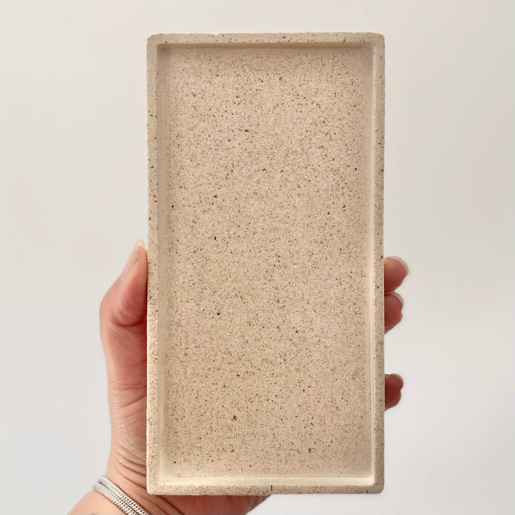 Medium Rectangle Tray | Textured decor collection
