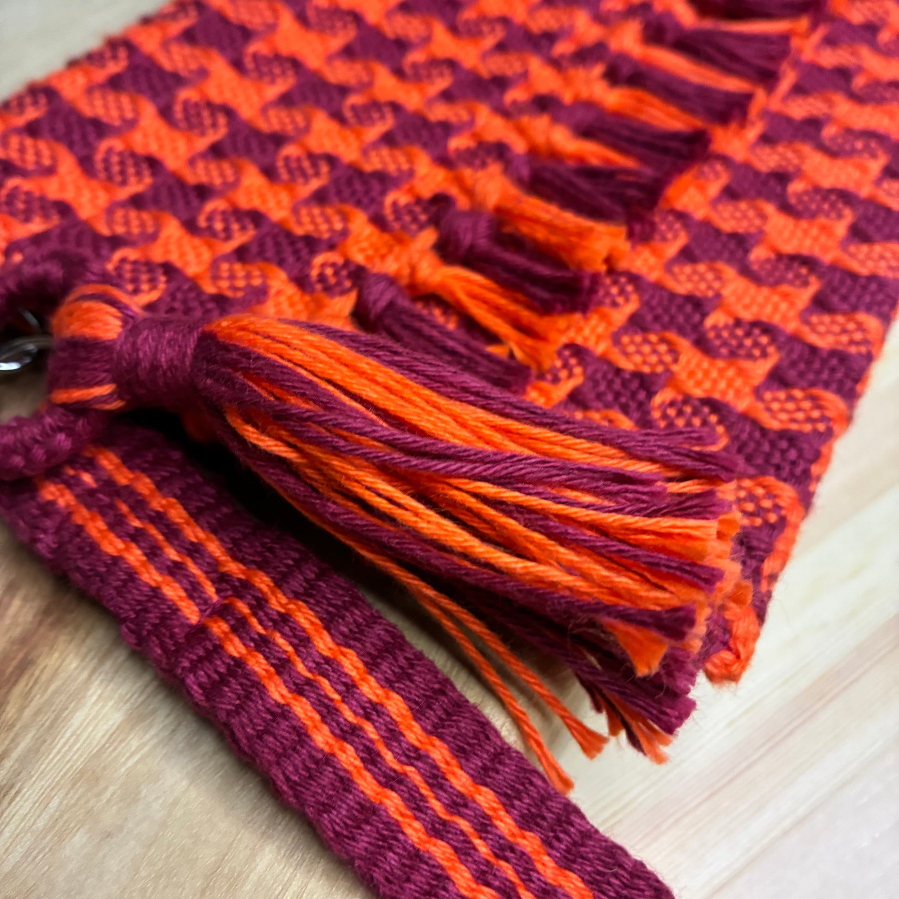 Handwoven Star Twill Fold-Over Clutch Purse