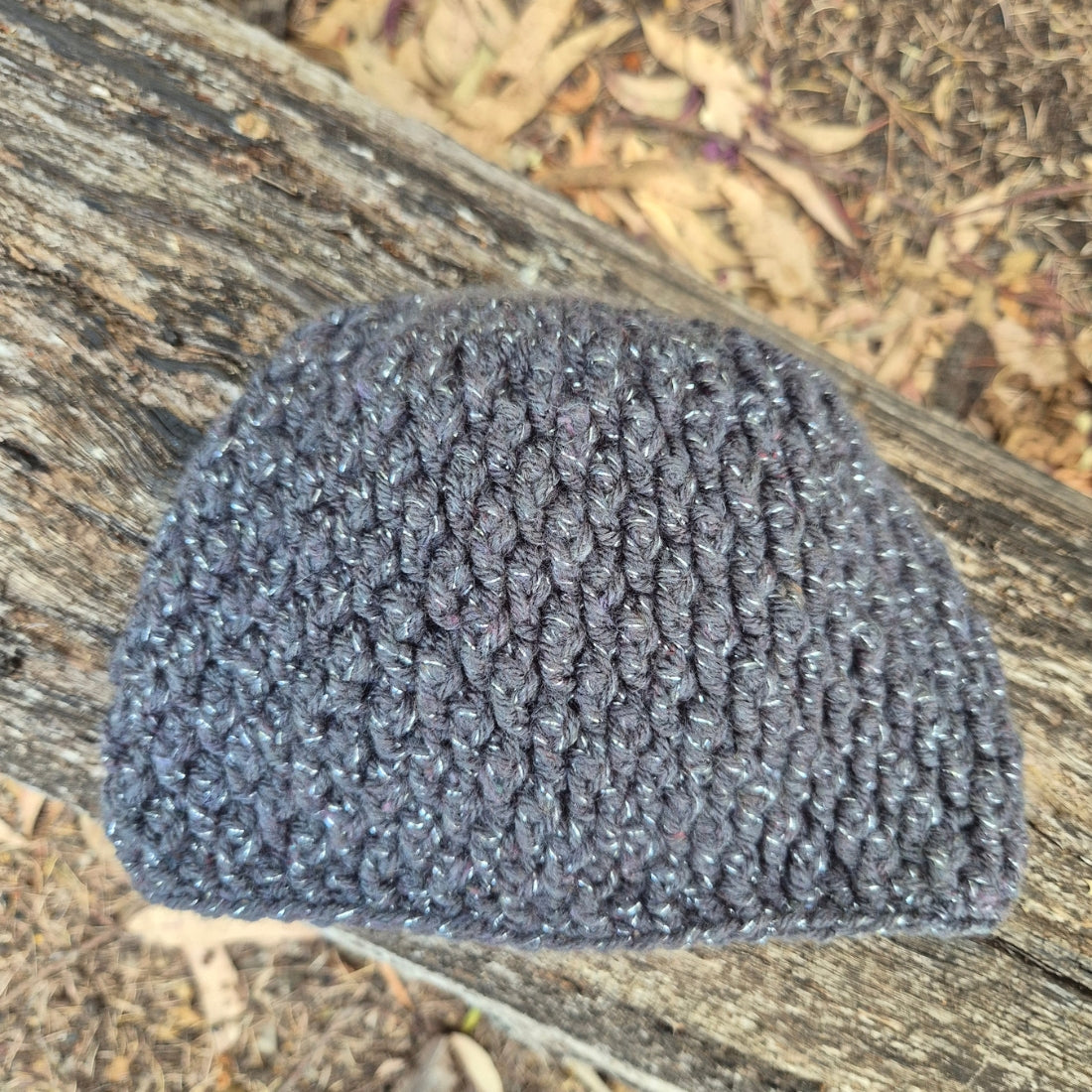 Beanie Black with Silver Sparkles