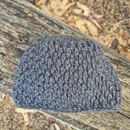Beanie Black with Silver Sparkles