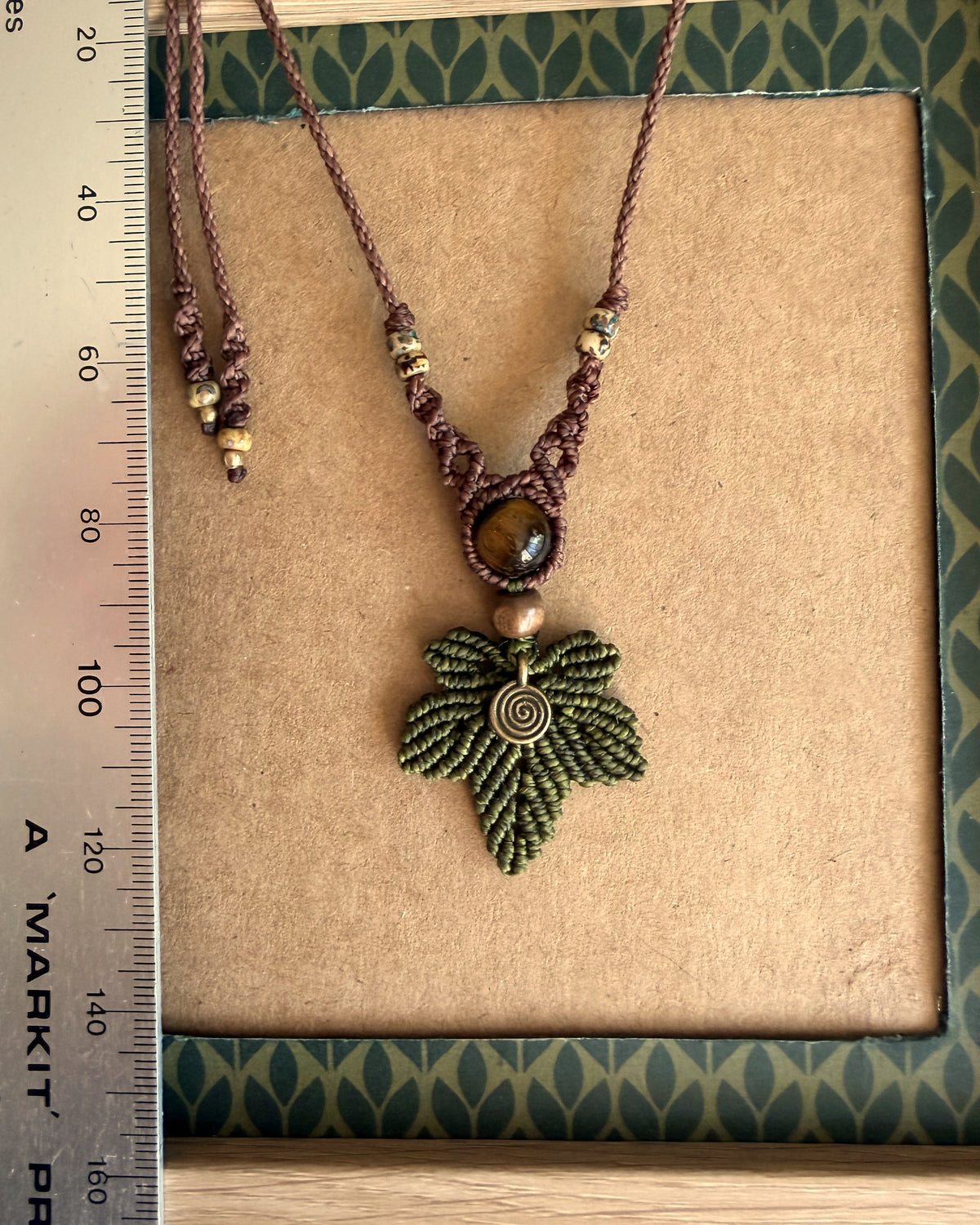 Macrame Maple Tree Leaf Necklace